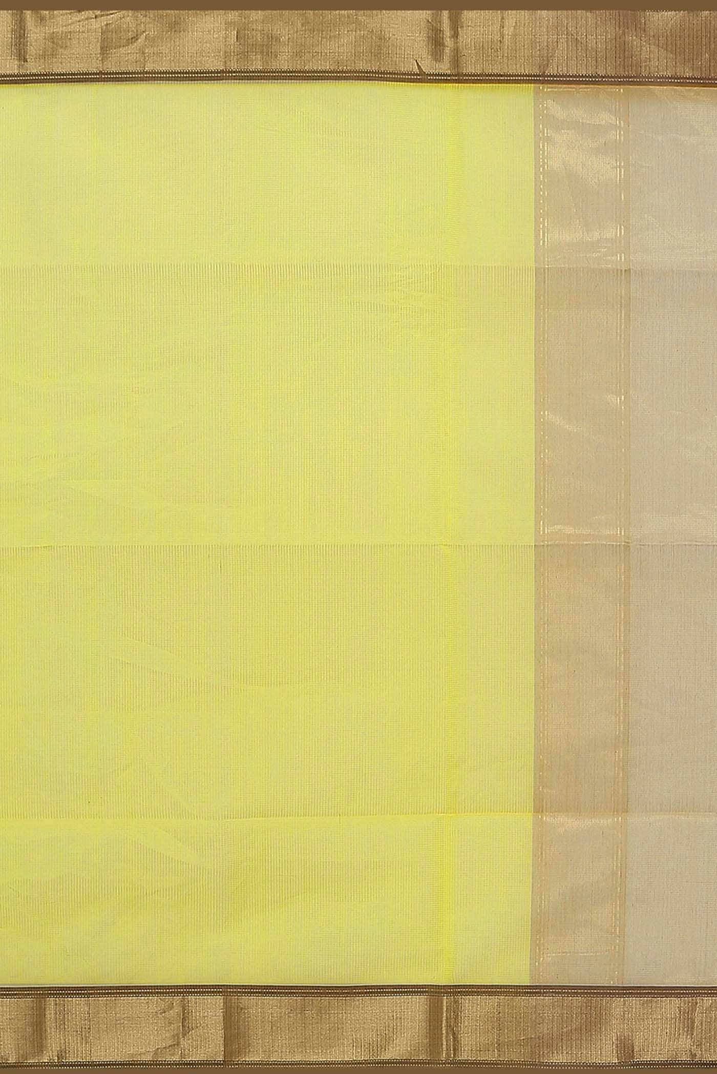Yellow Maheshwari Silk Cotton Saree
