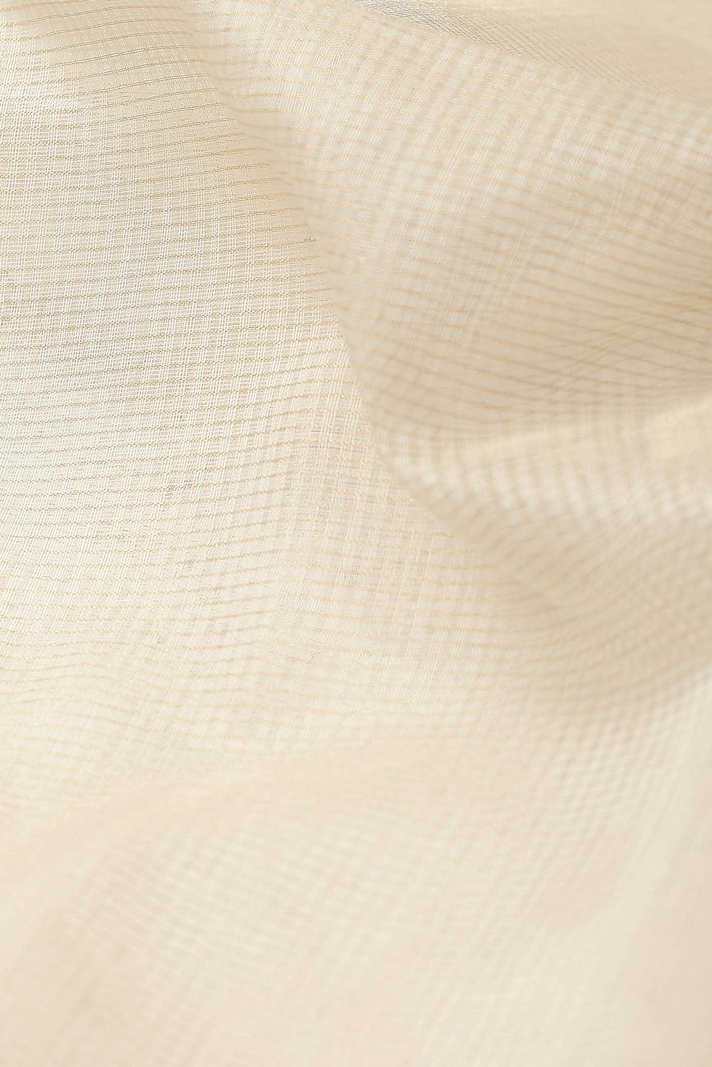 Beige Maheshwari Silk Cotton Saree