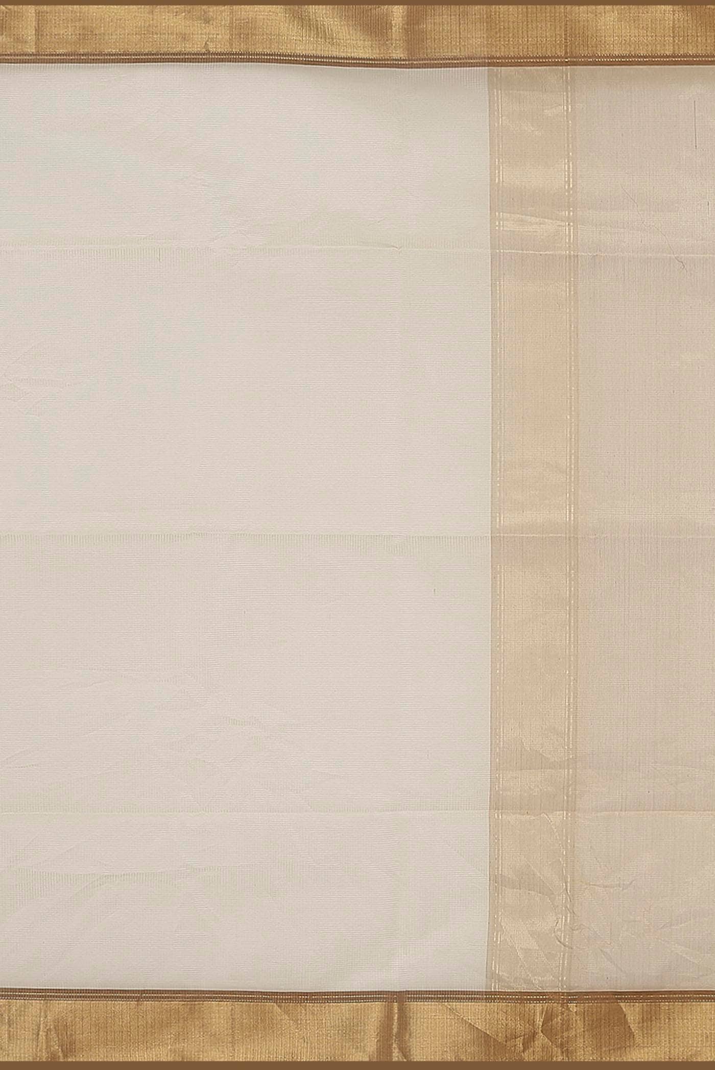 Beige Maheshwari Silk Cotton Saree