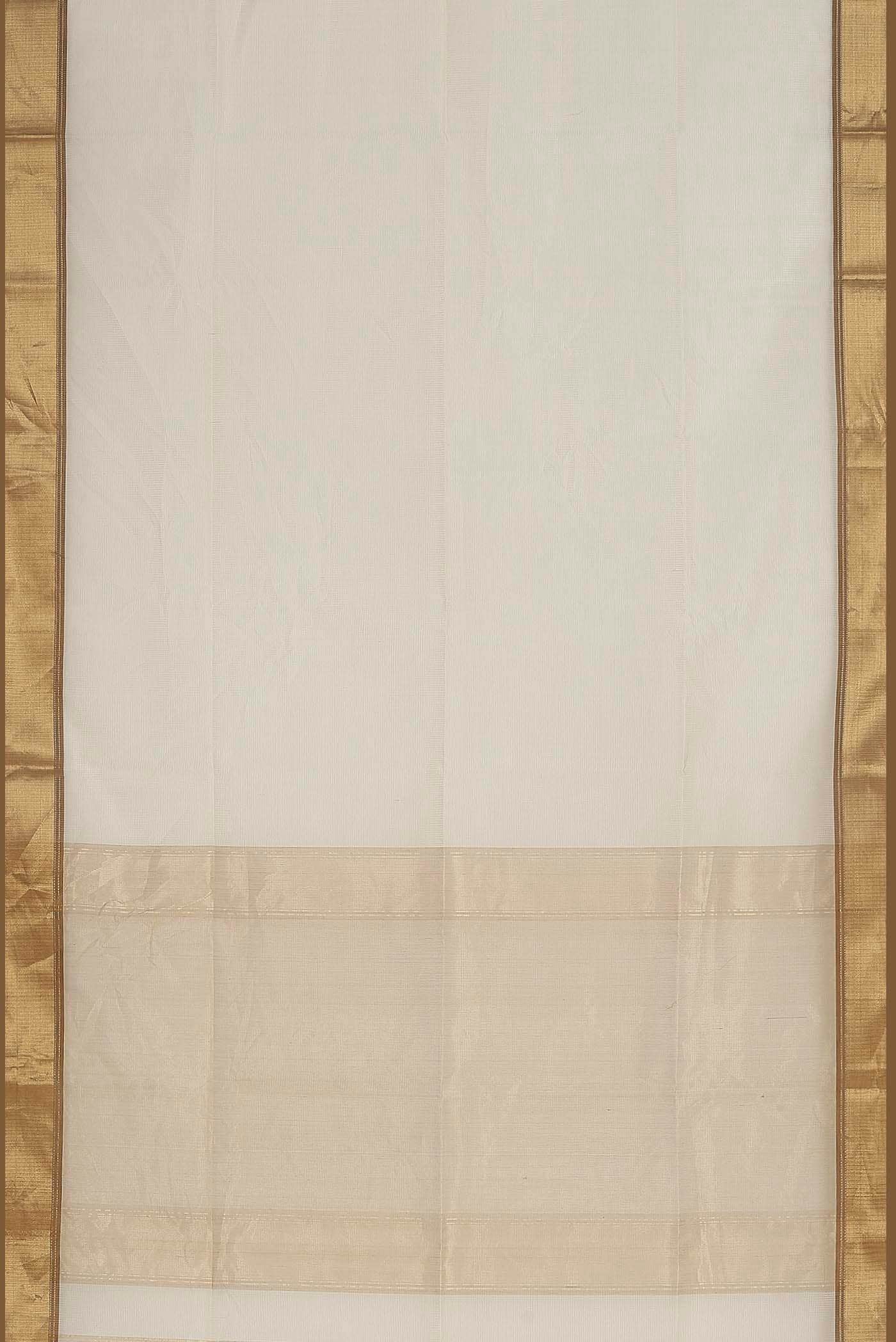 Beige Maheshwari Silk Cotton Saree