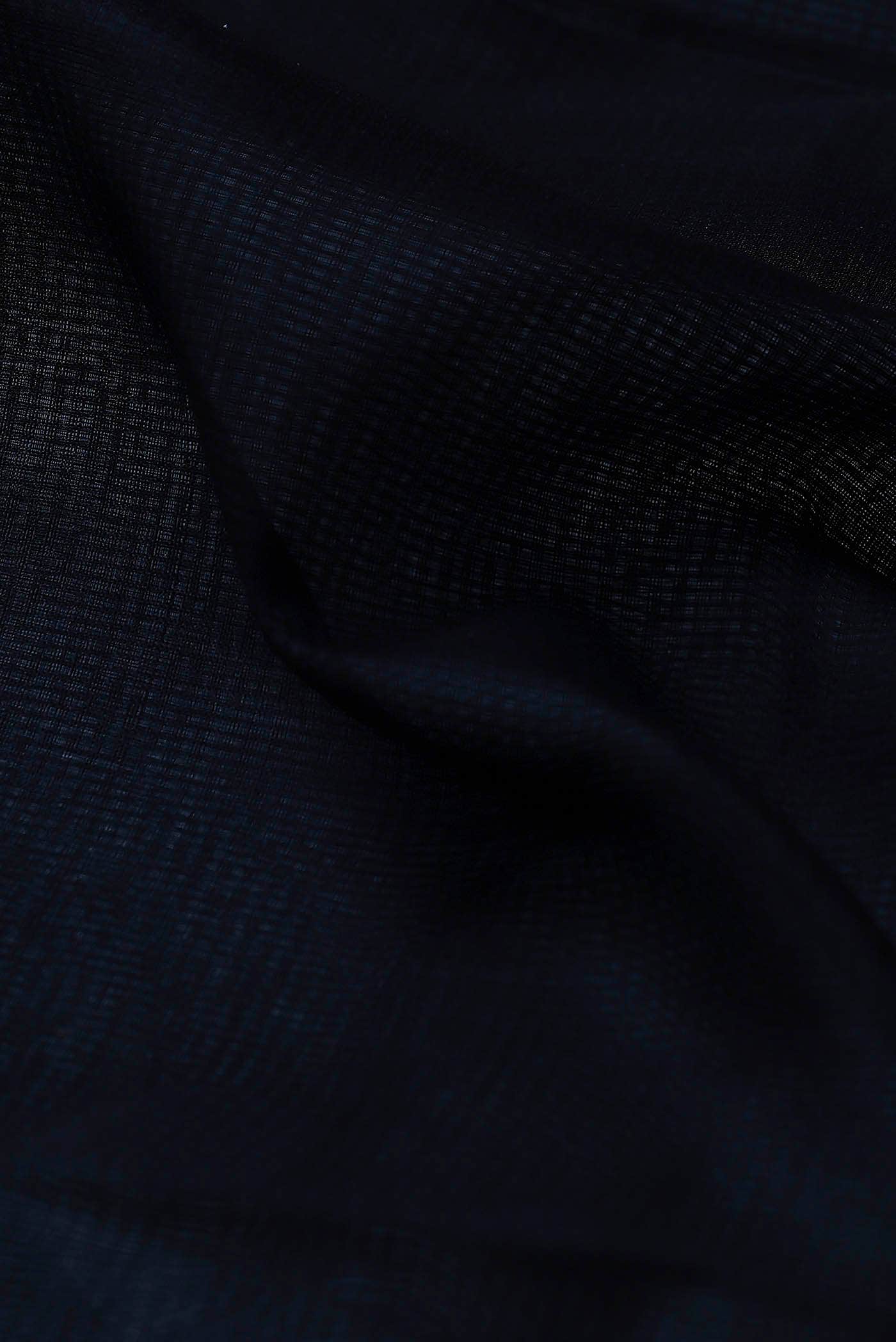 Black Maheshwari Silk Cotton Saree