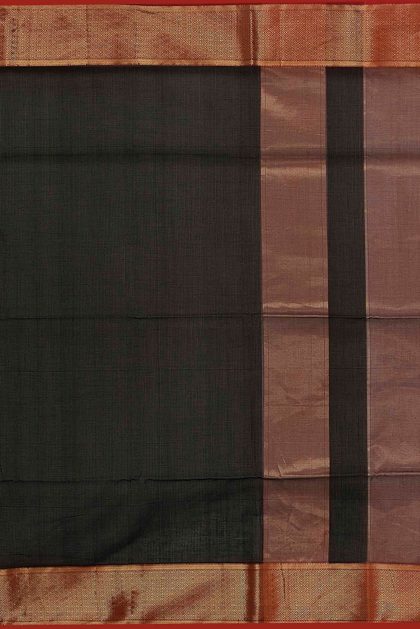 Black Maheshwari Silk Cotton Saree