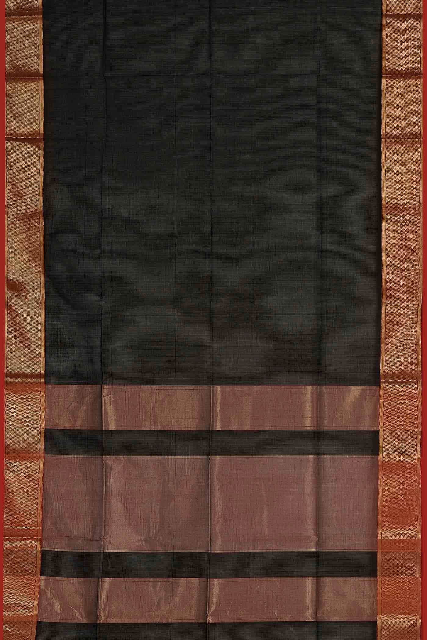 Black Maheshwari Silk Cotton Saree