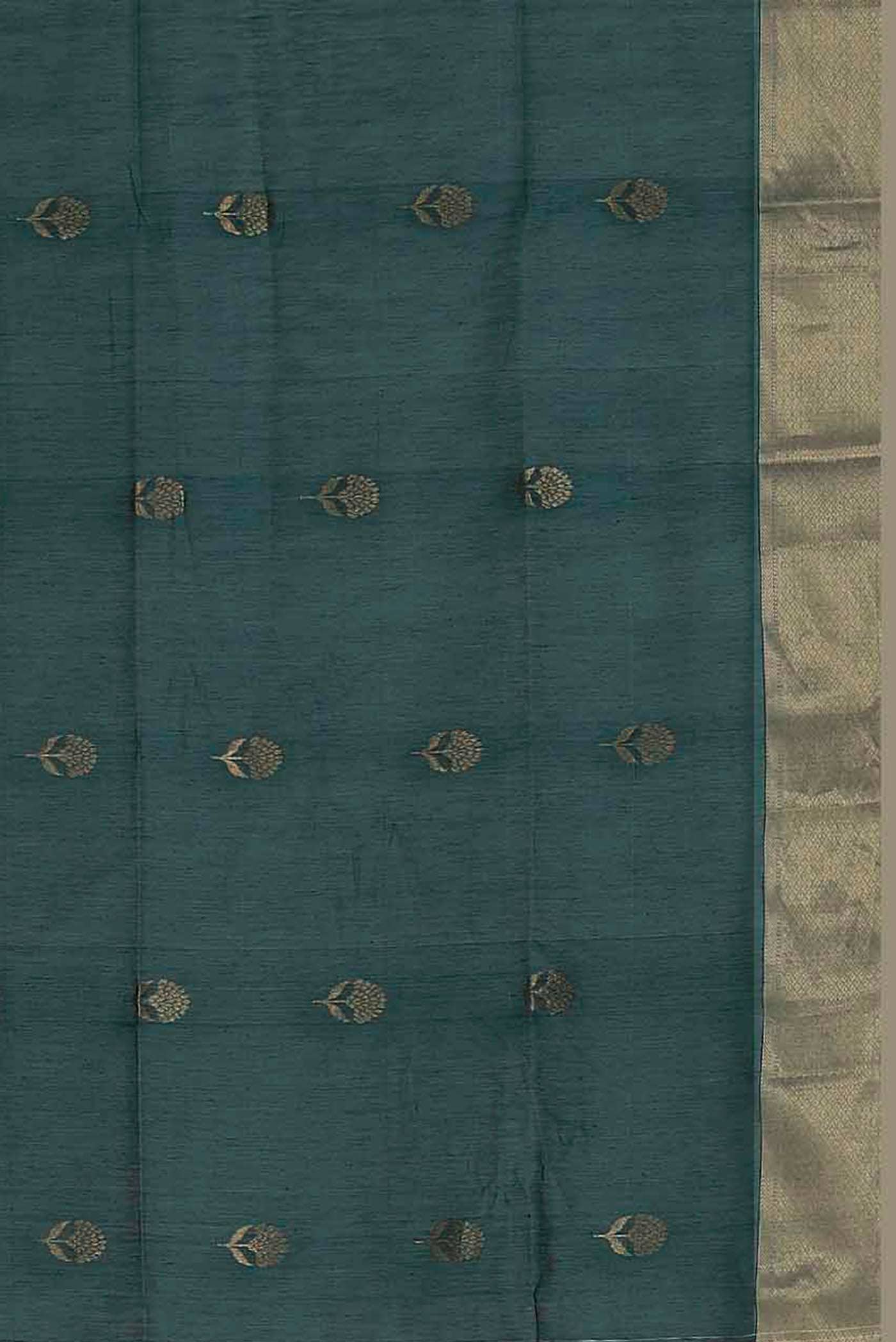 Green Maheshwari Silk Cotton Saree