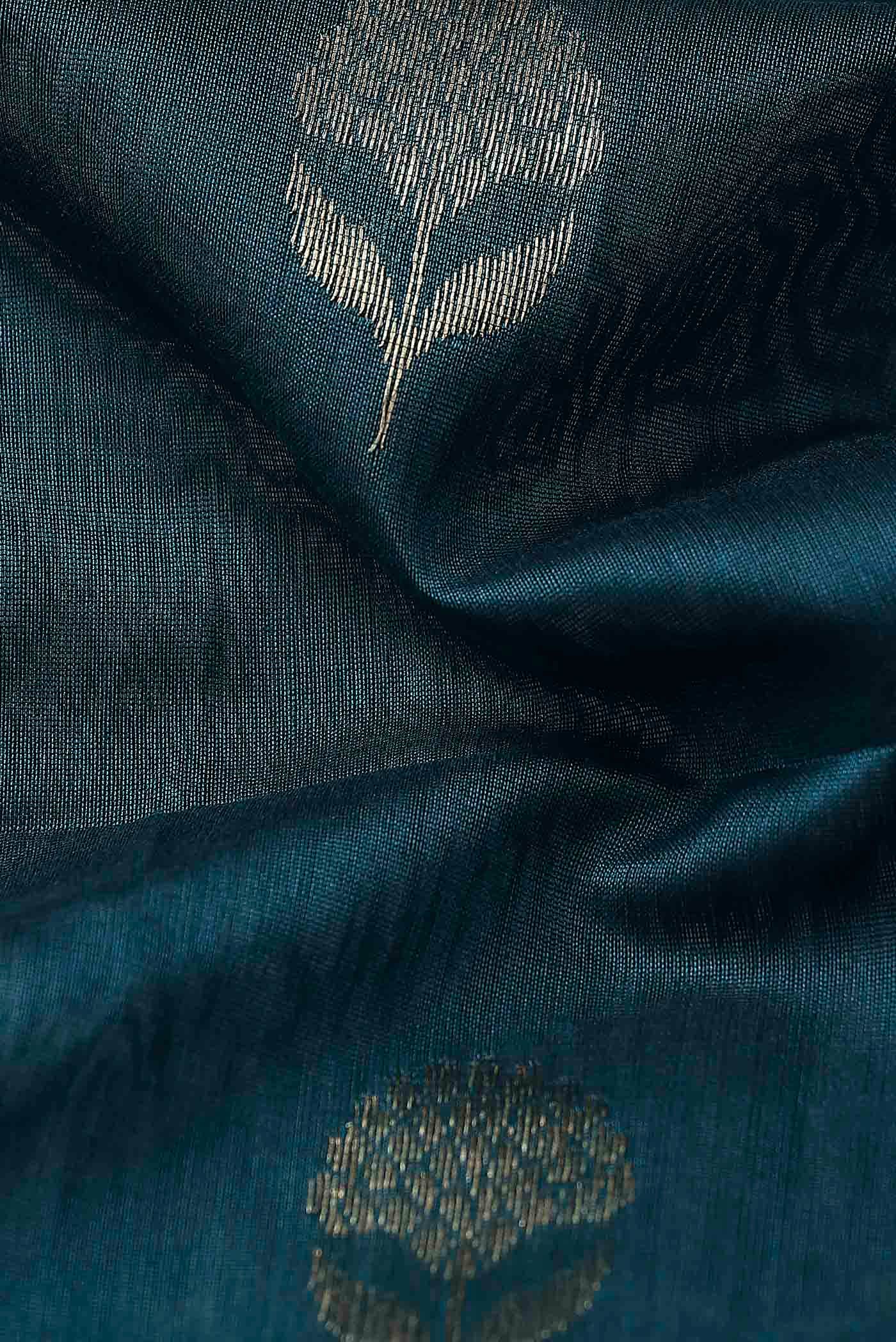 Green Maheshwari Silk Cotton Saree