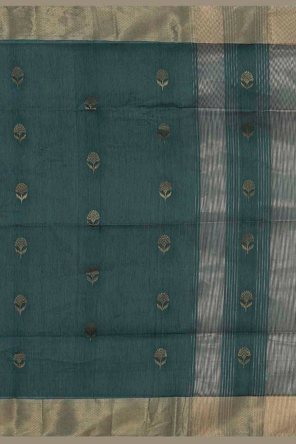 Green Maheshwari Silk Cotton Saree