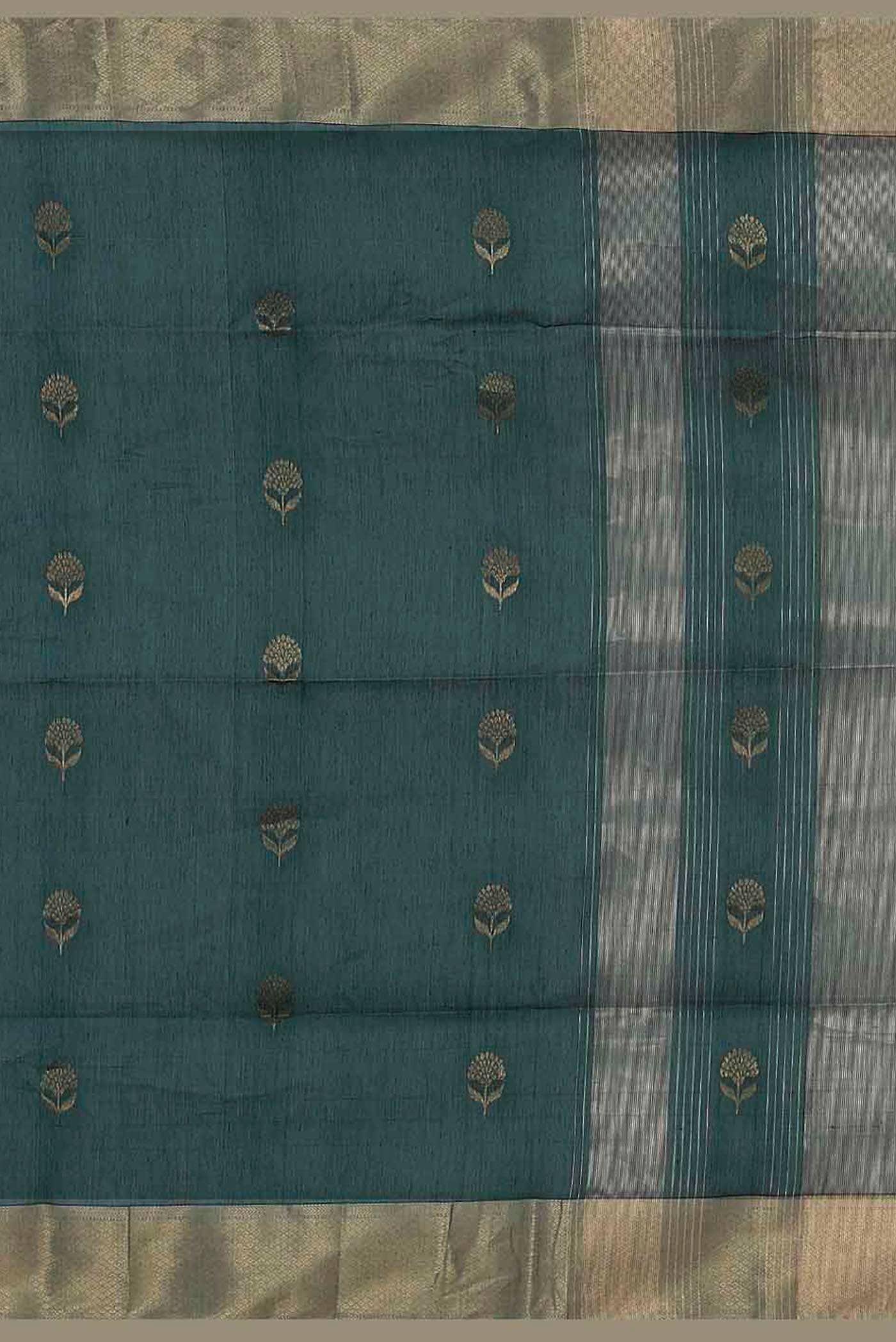 Green Maheshwari Silk Cotton Saree