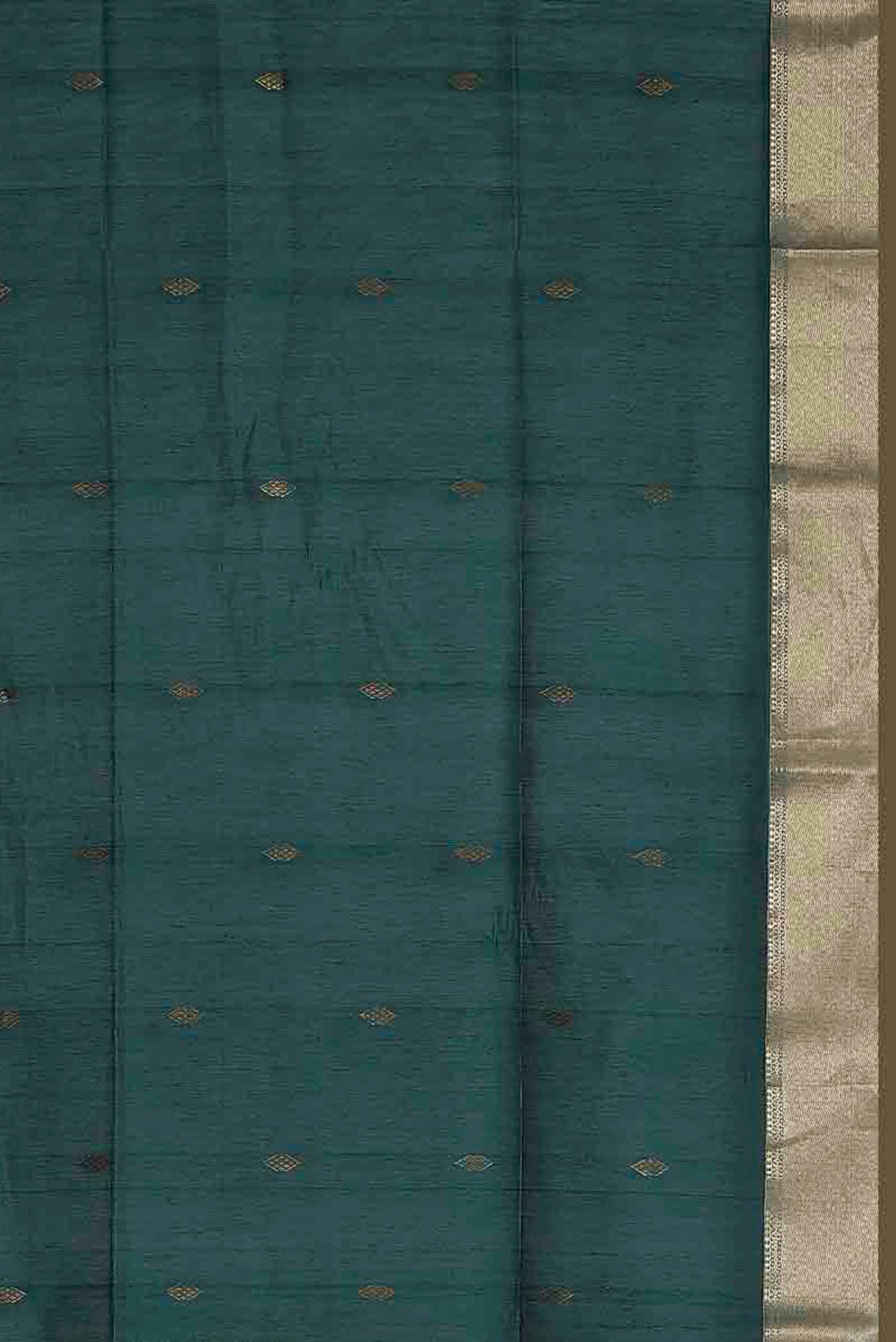 Green Maheshwari Silk Cotton Saree