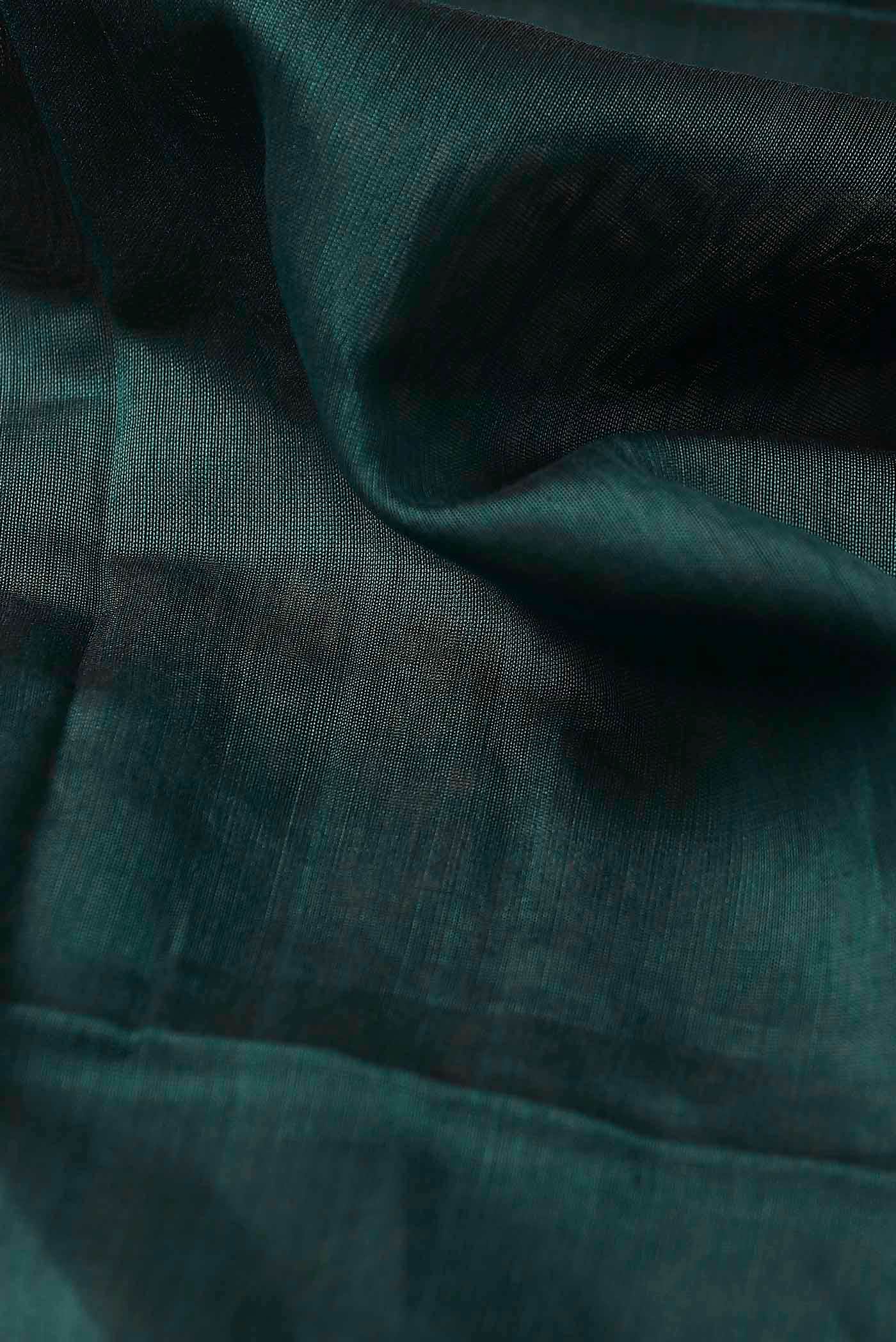 Green Maheshwari Silk Cotton Saree