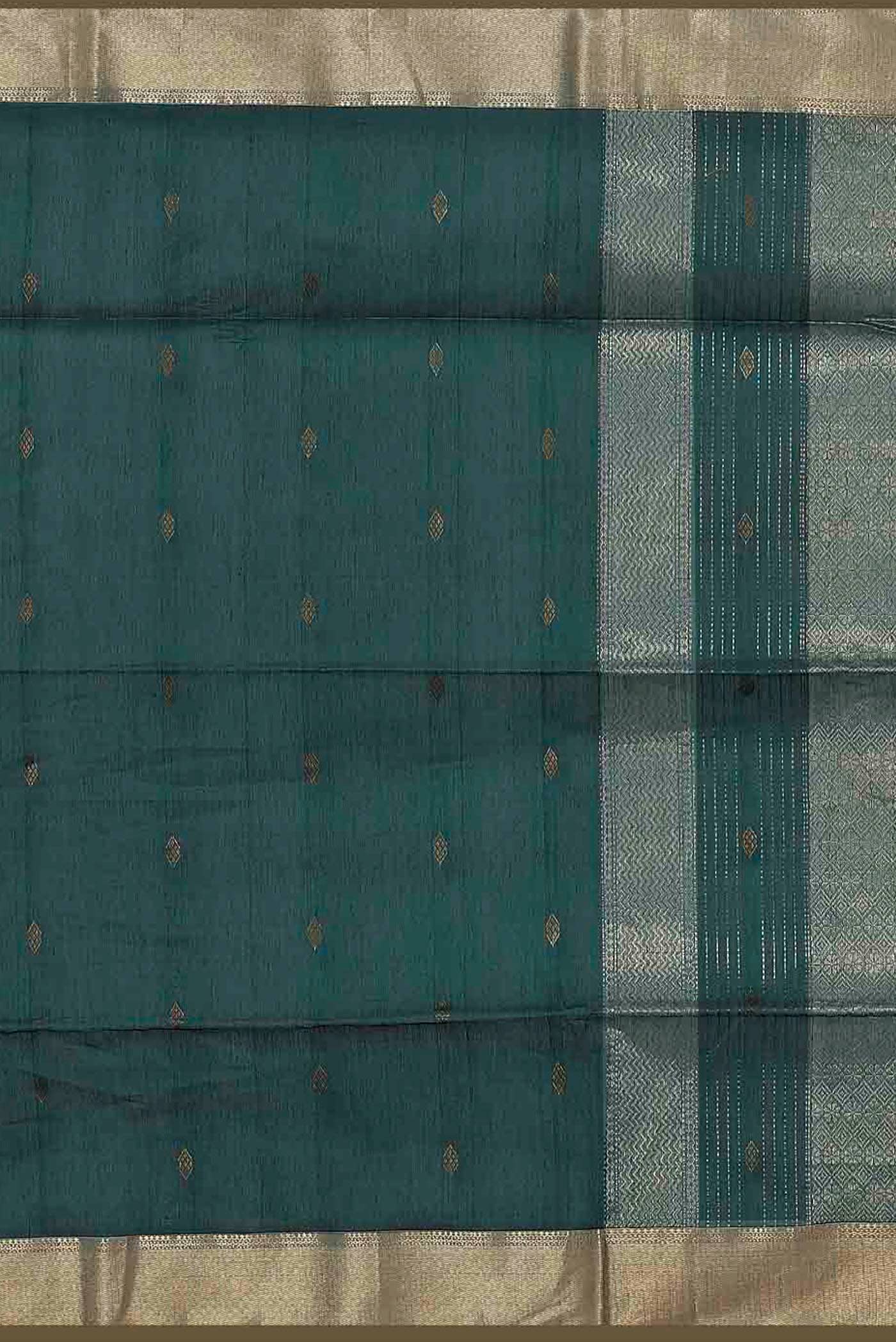 Green Maheshwari Silk Cotton Saree
