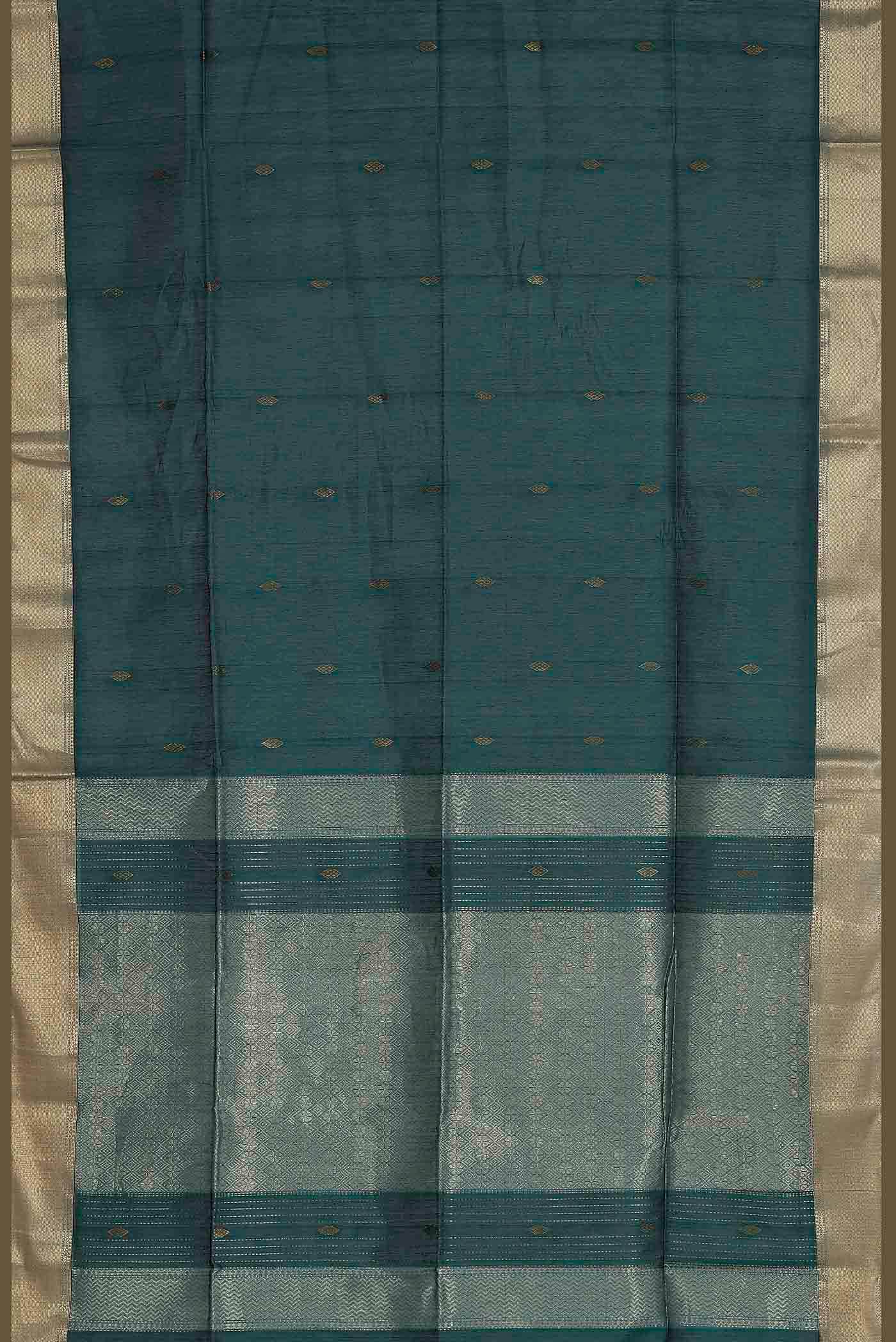 Green Maheshwari Silk Cotton Saree