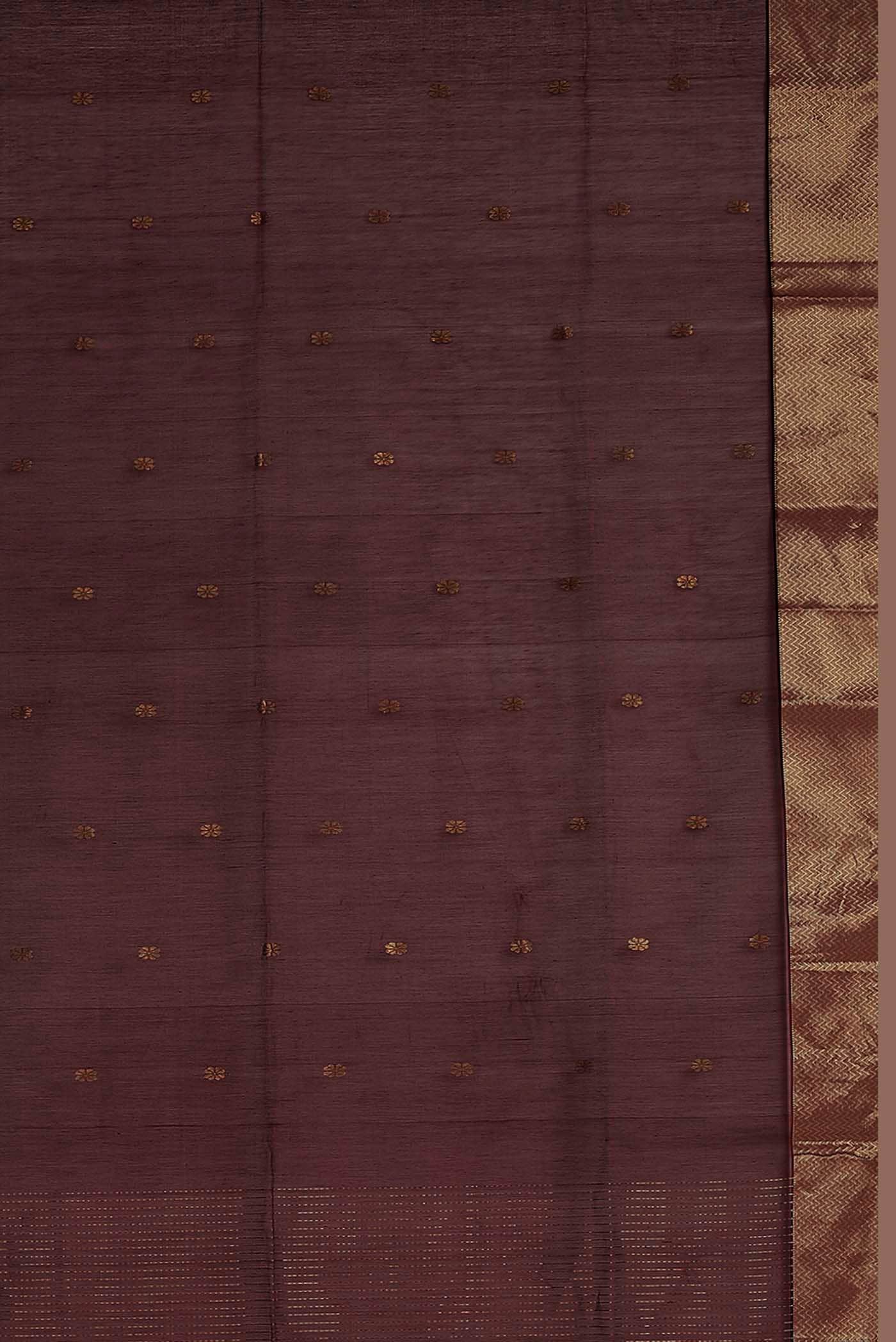 Maroon Maheshwari Silk Cotton Saree