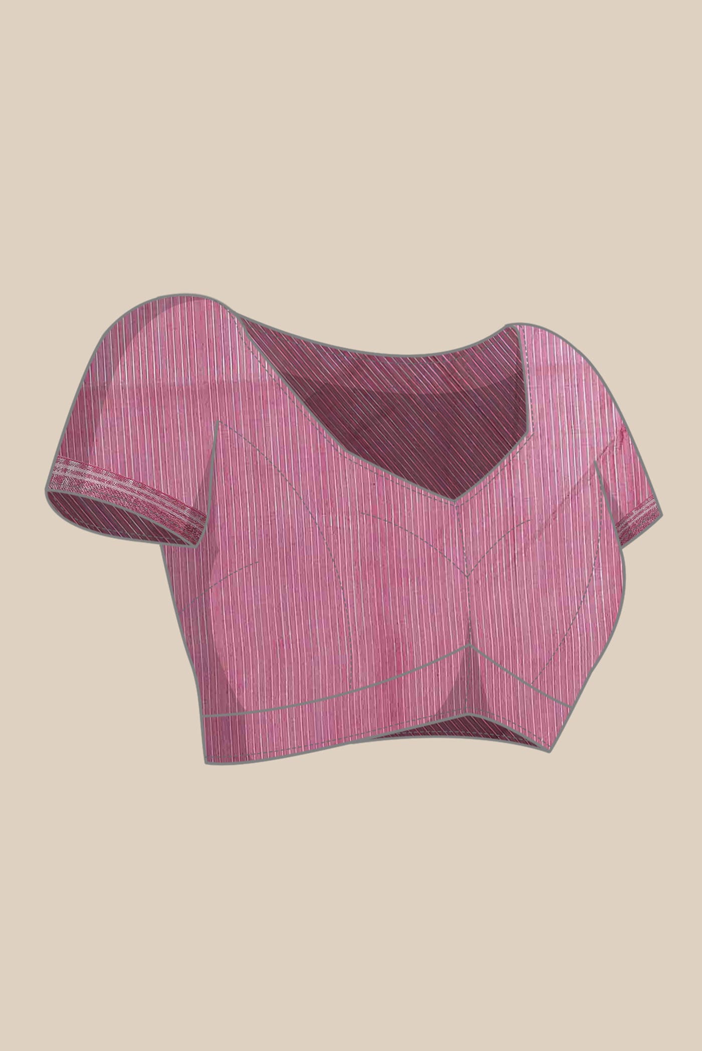 Pink Maheshwari Silk Cotton Saree