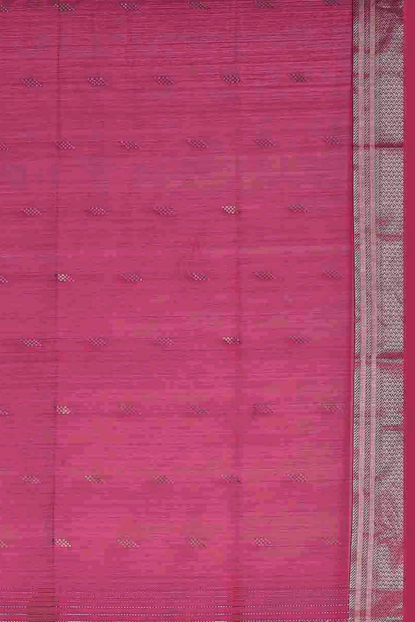 Pink Maheshwari Silk Cotton Saree