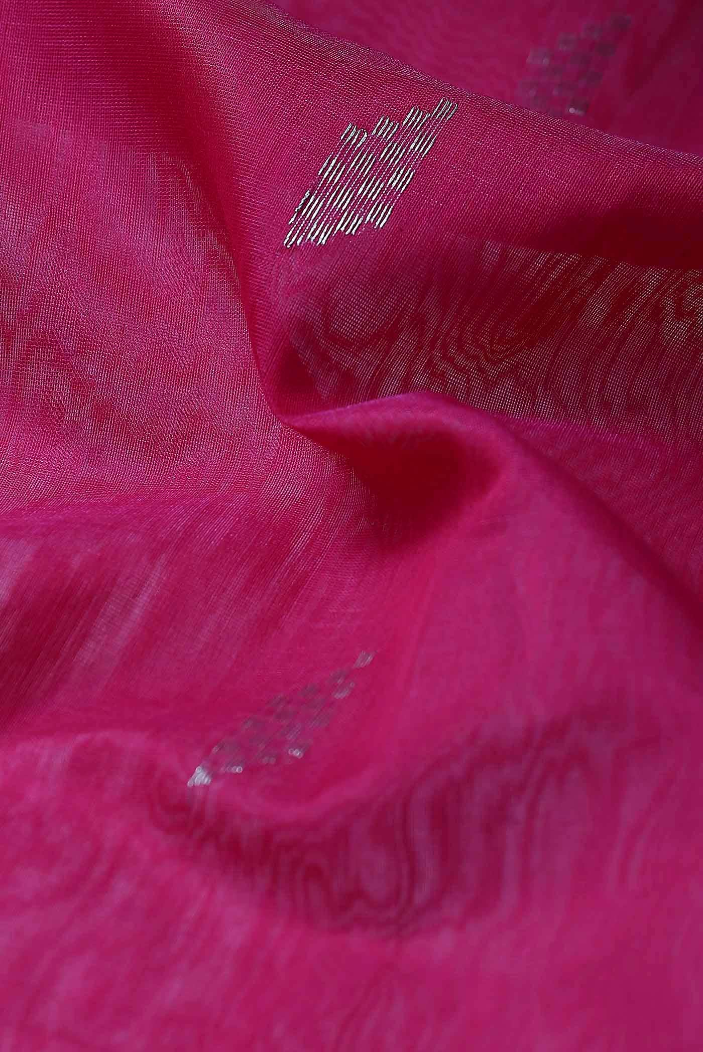 Pink Maheshwari Silk Cotton Saree