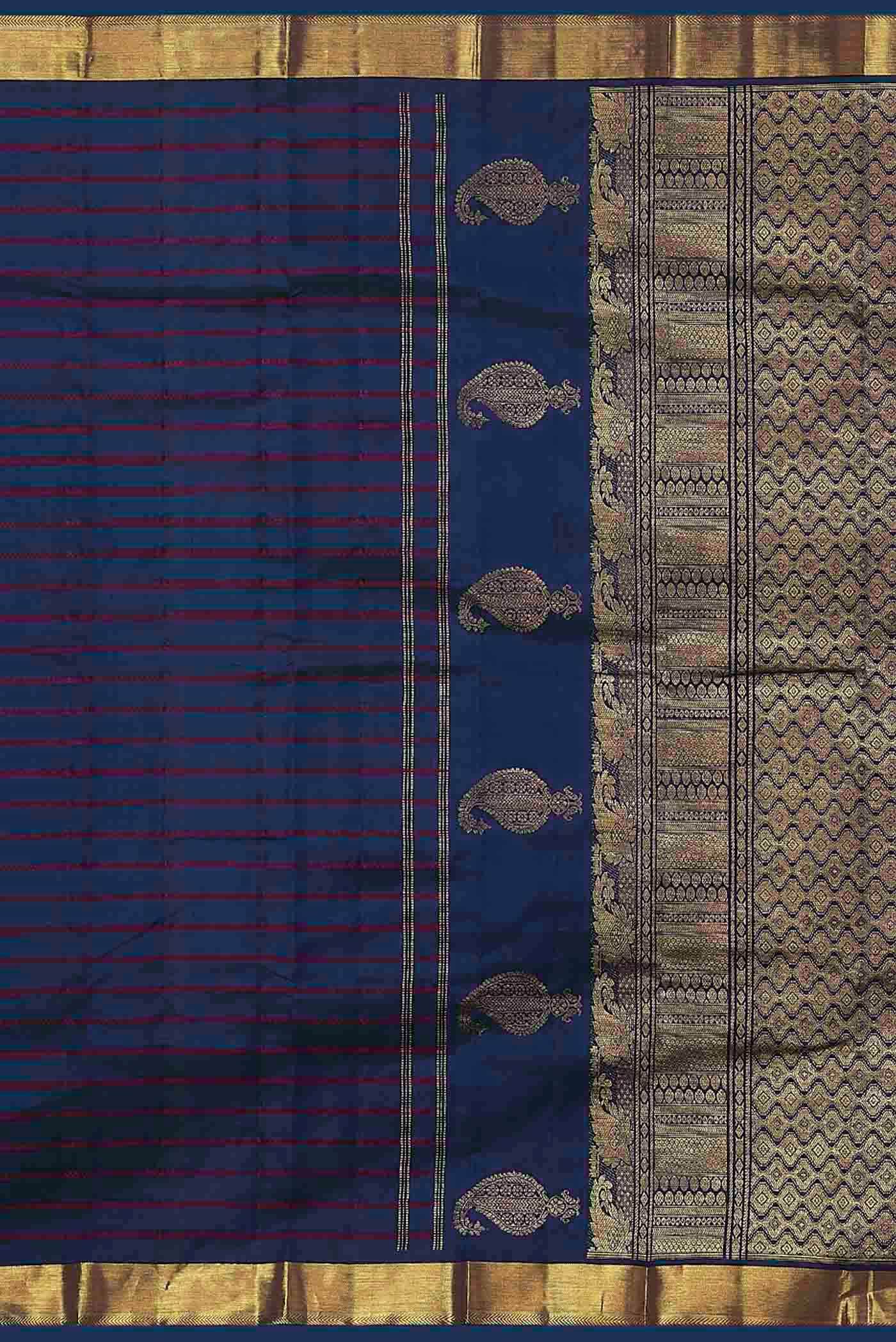 Blue Kanchipuram Silk Saree