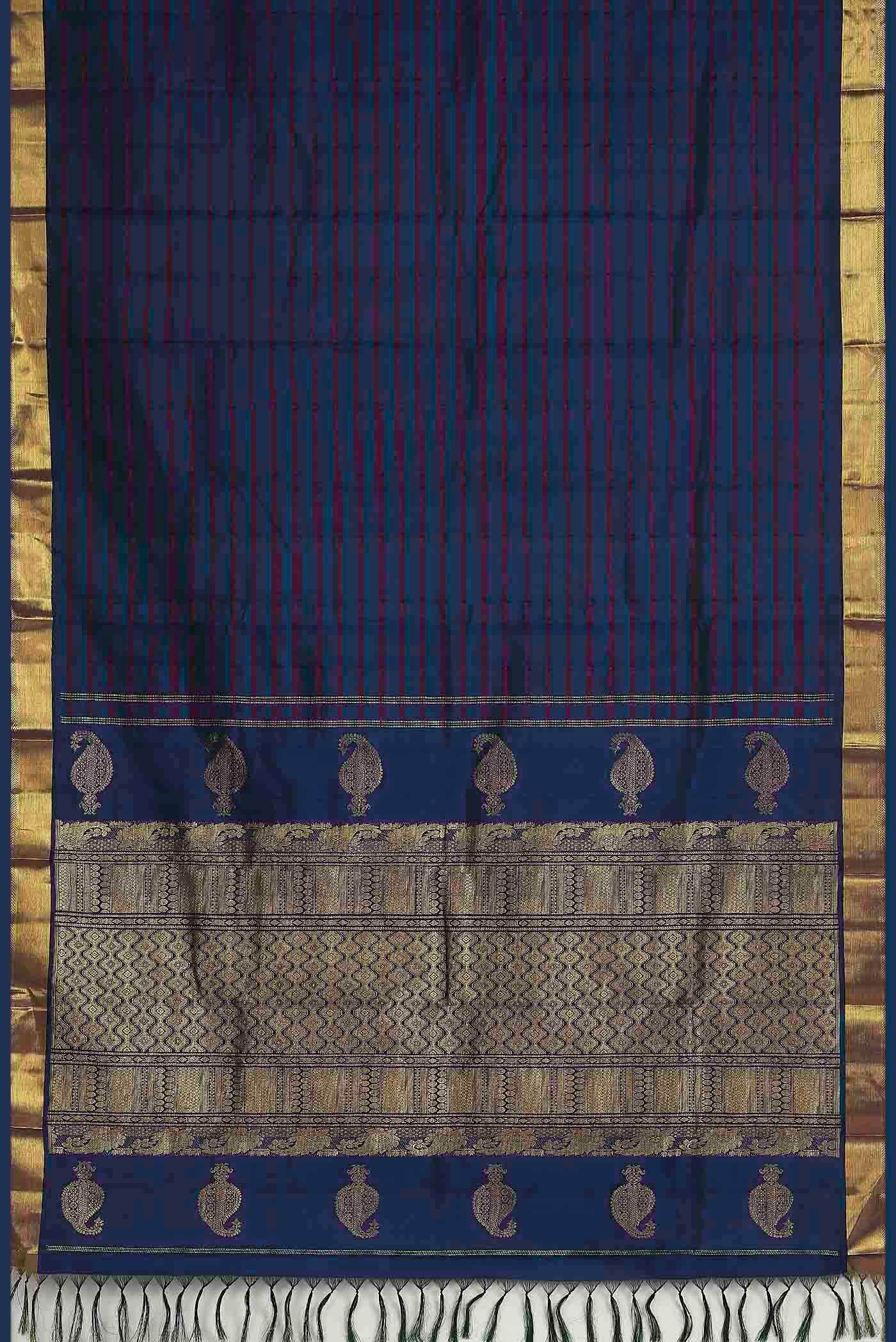 Blue Kanchipuram Silk Saree