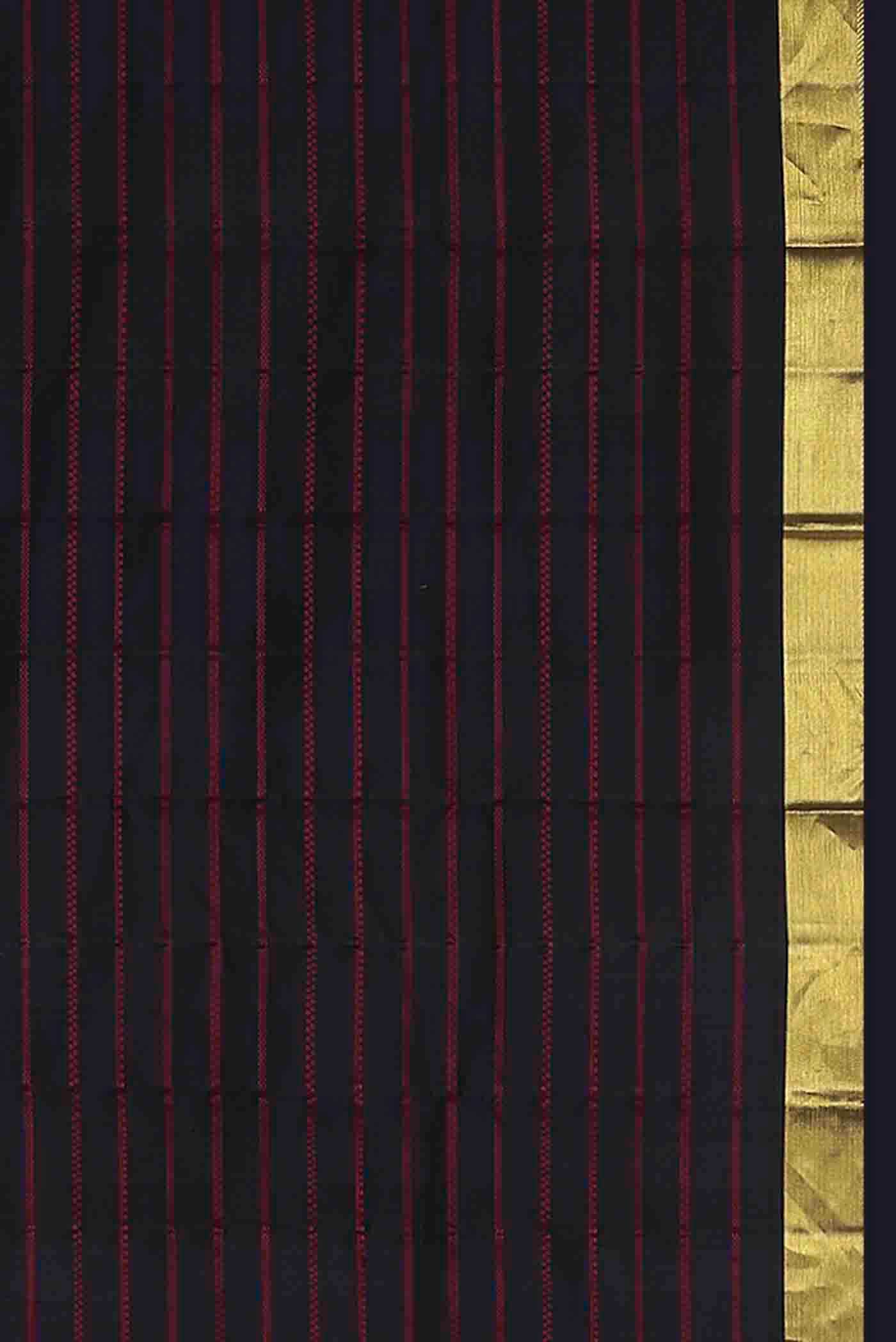 Black Kanchipuram Silk Saree