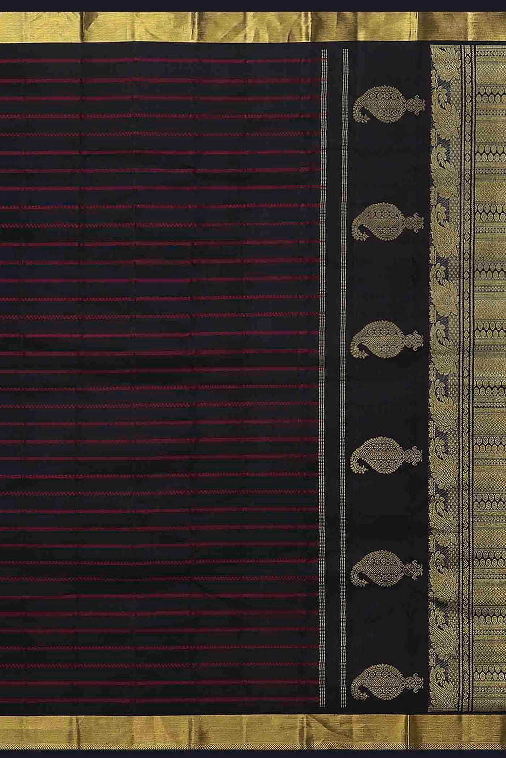 Black Kanchipuram Silk Saree