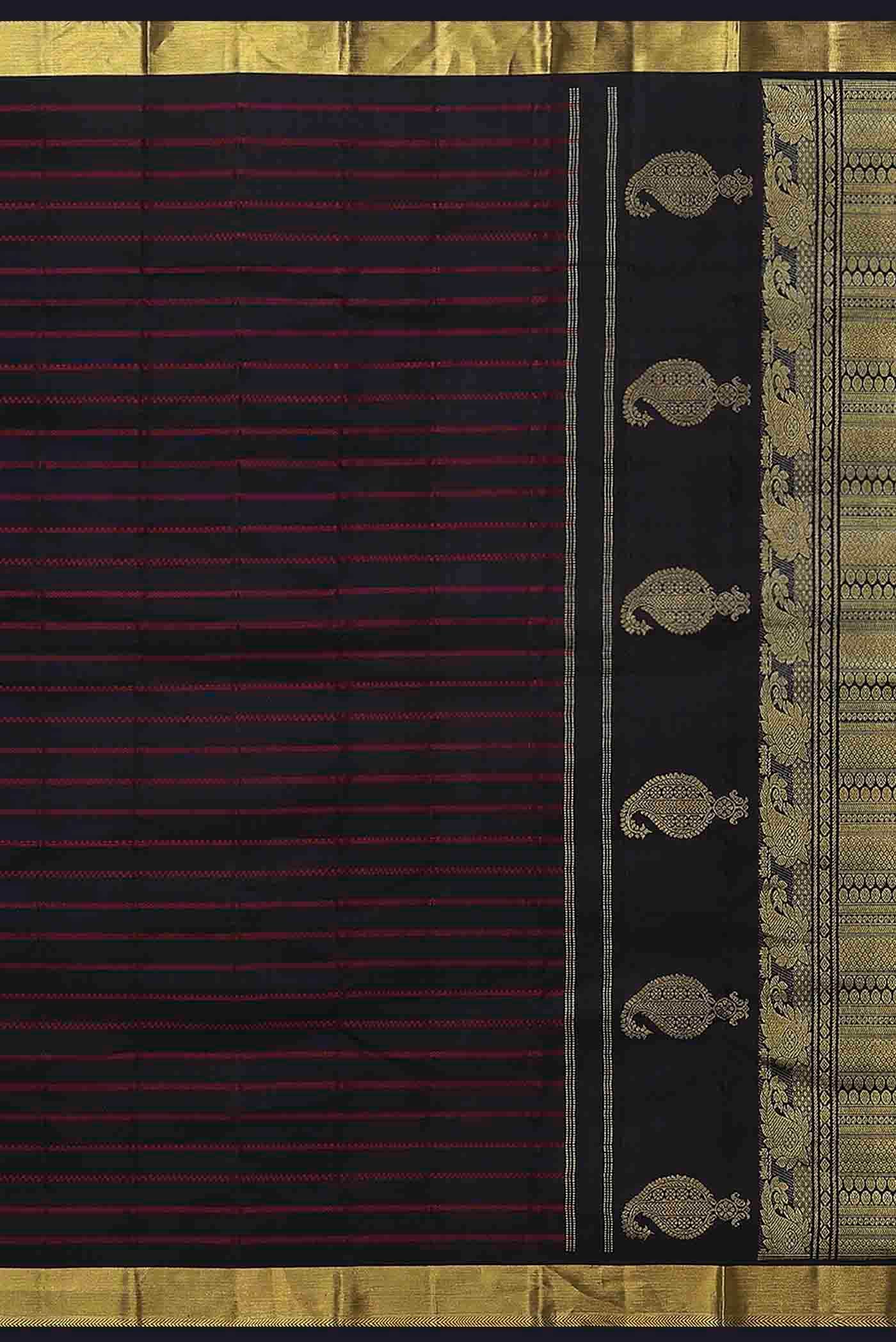 Black Kanchipuram Silk Saree