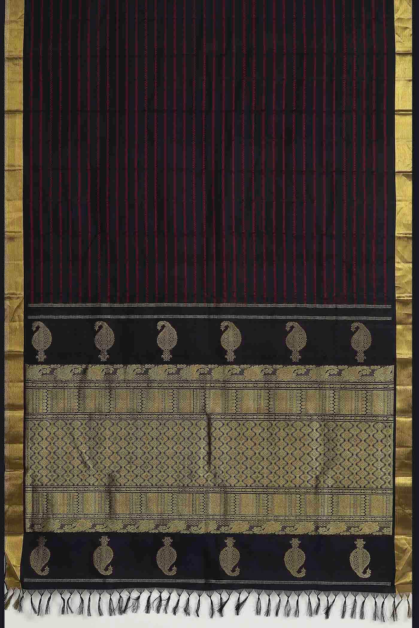 Black Kanchipuram Silk Saree