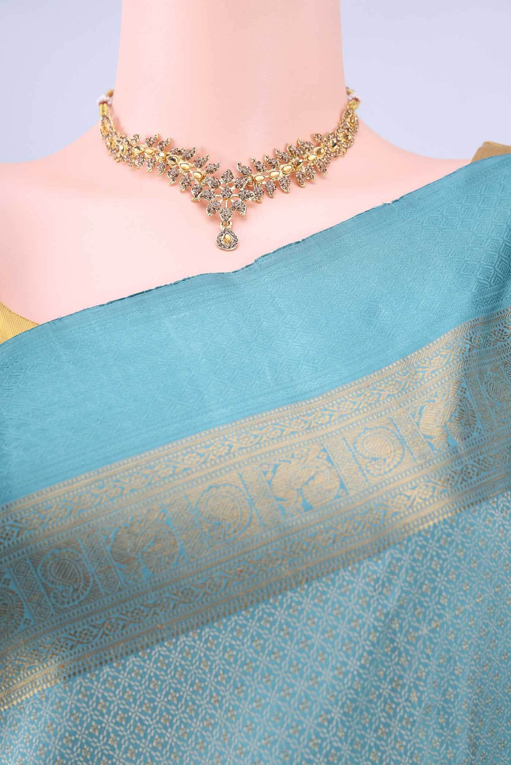 Grey Kanchipuram Silk Saree
