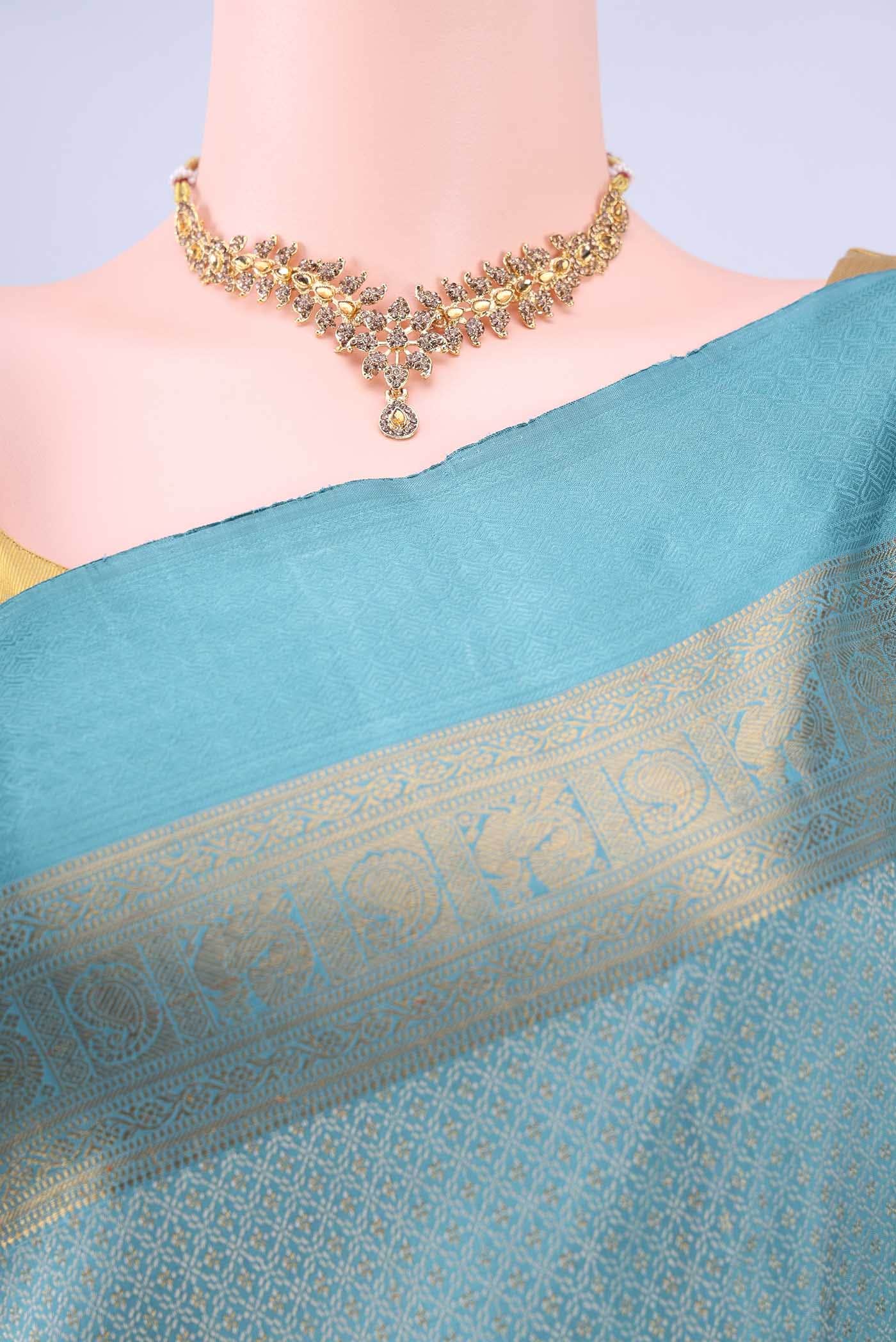 Grey Kanchipuram Silk Saree