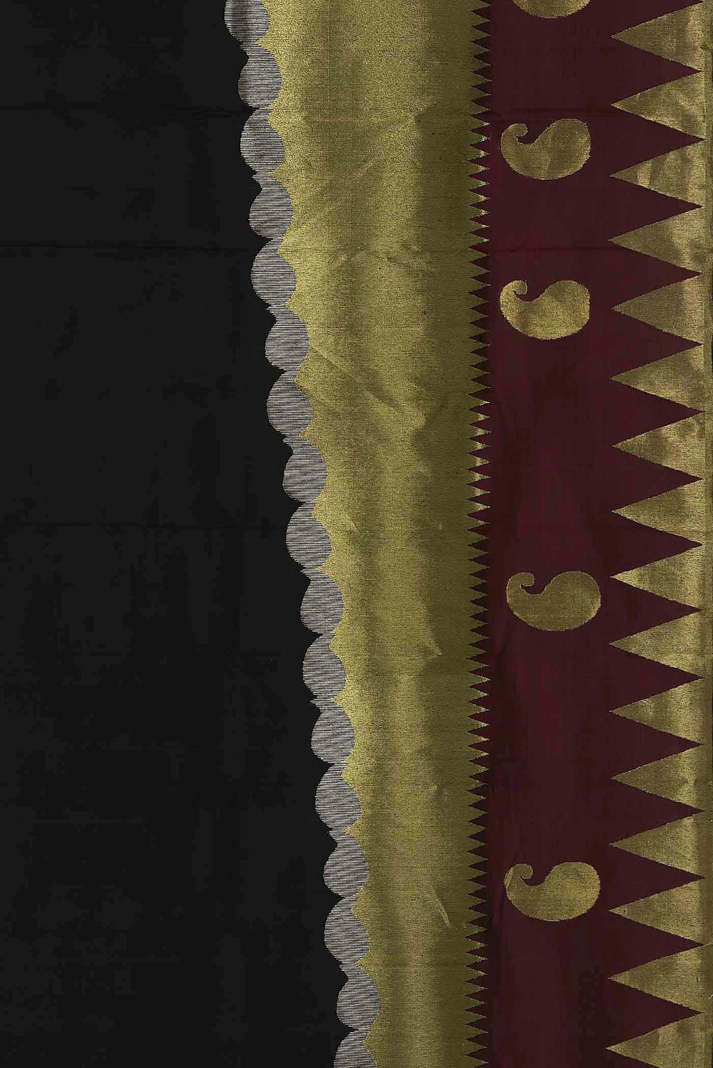 Black Kanchipuram Silk Saree