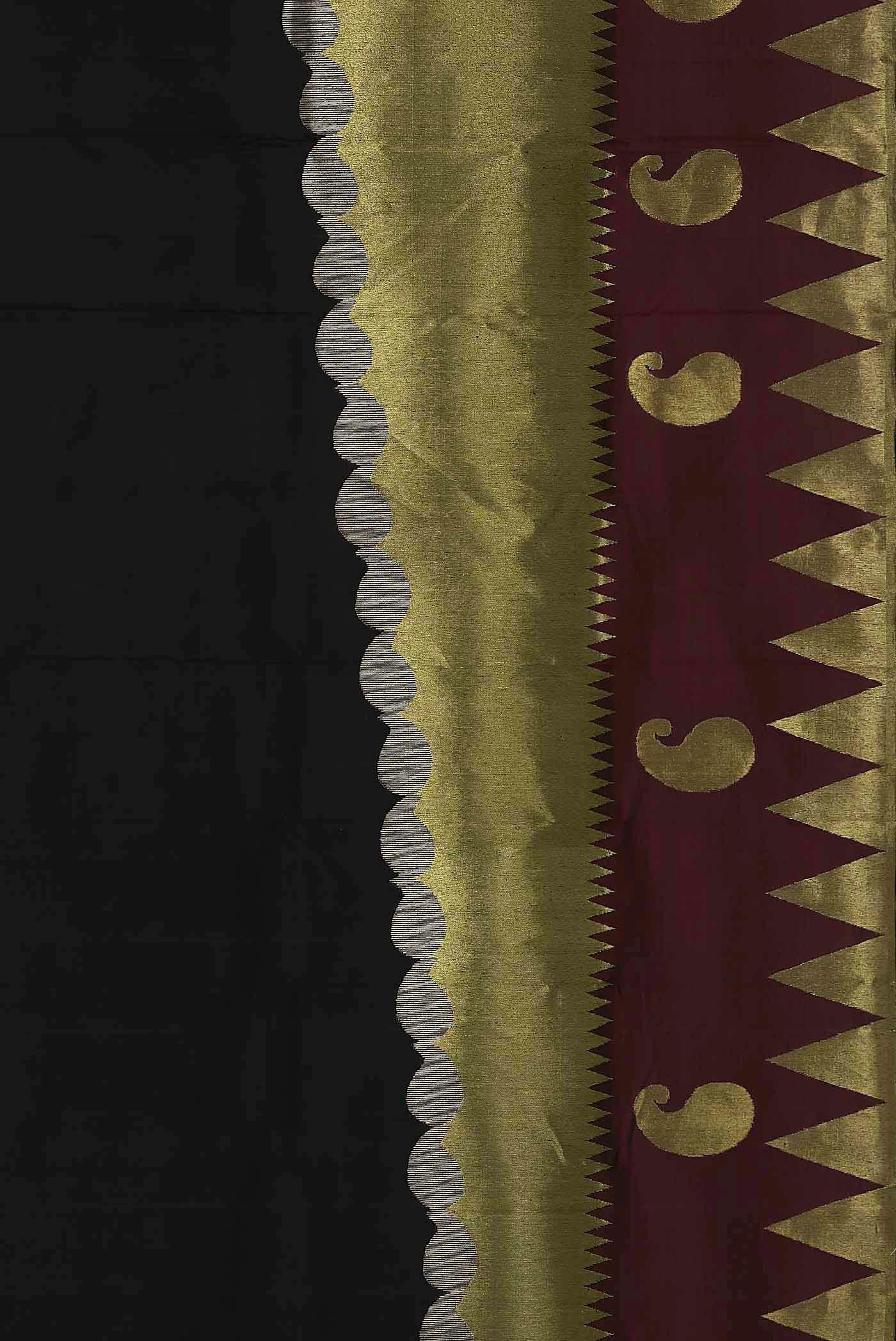 Black Kanchipuram Silk Saree