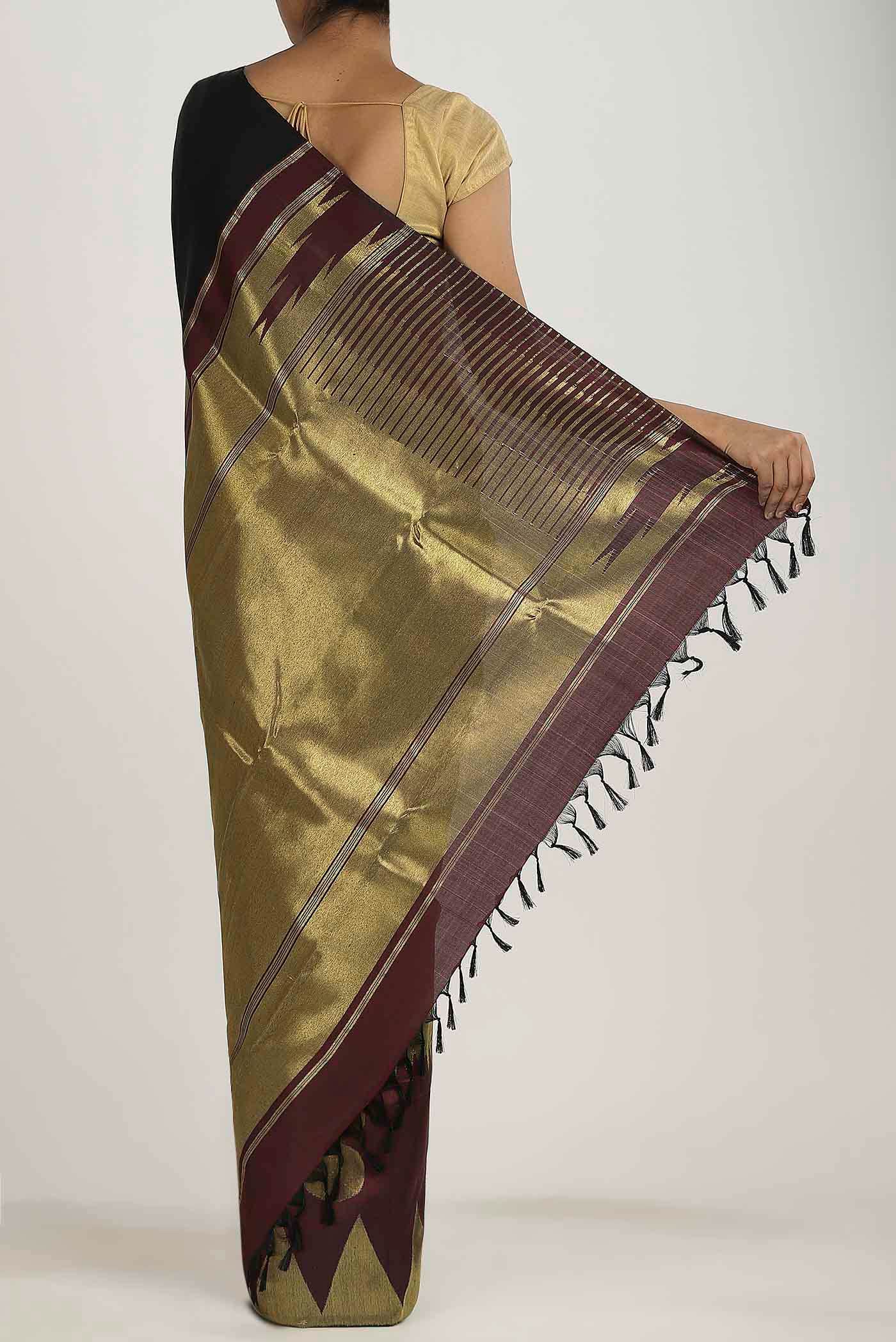Black Kanchipuram Silk Saree