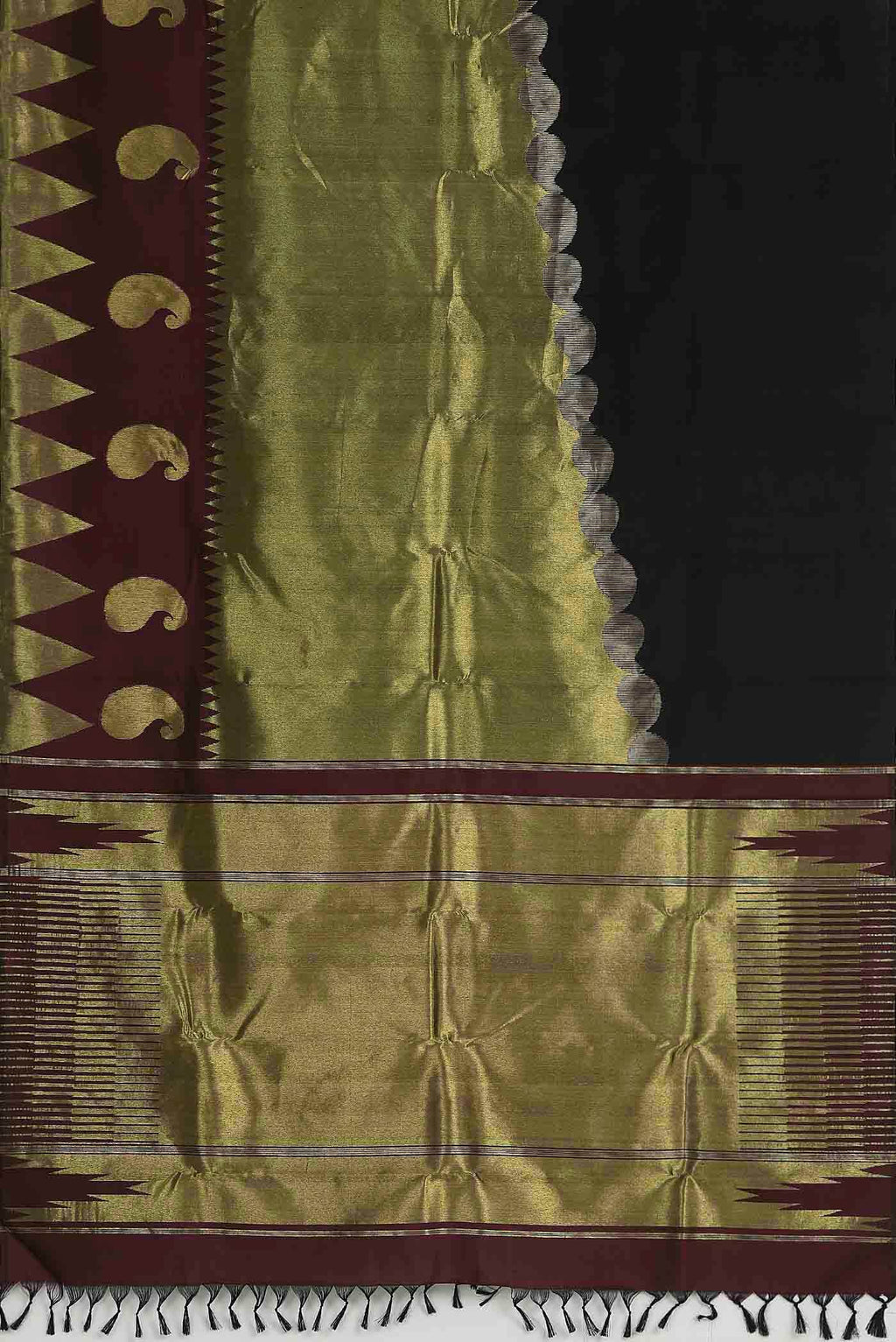 Black Kanchipuram Silk Saree