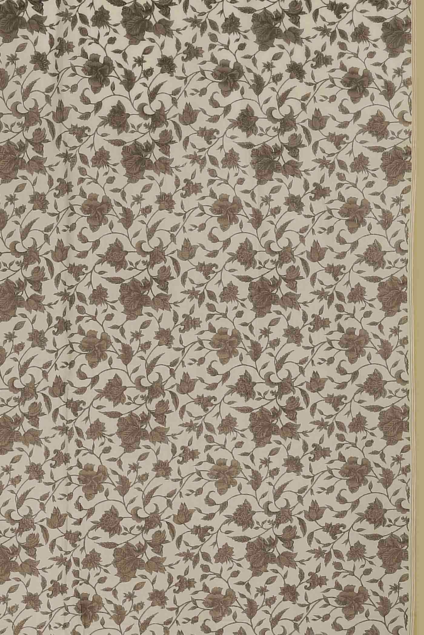 Beige Tussar Saree