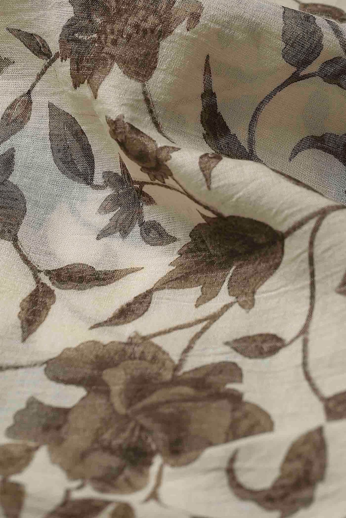 Beige Tussar Saree
