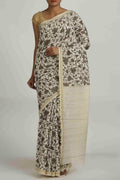 Beige Tussar Saree