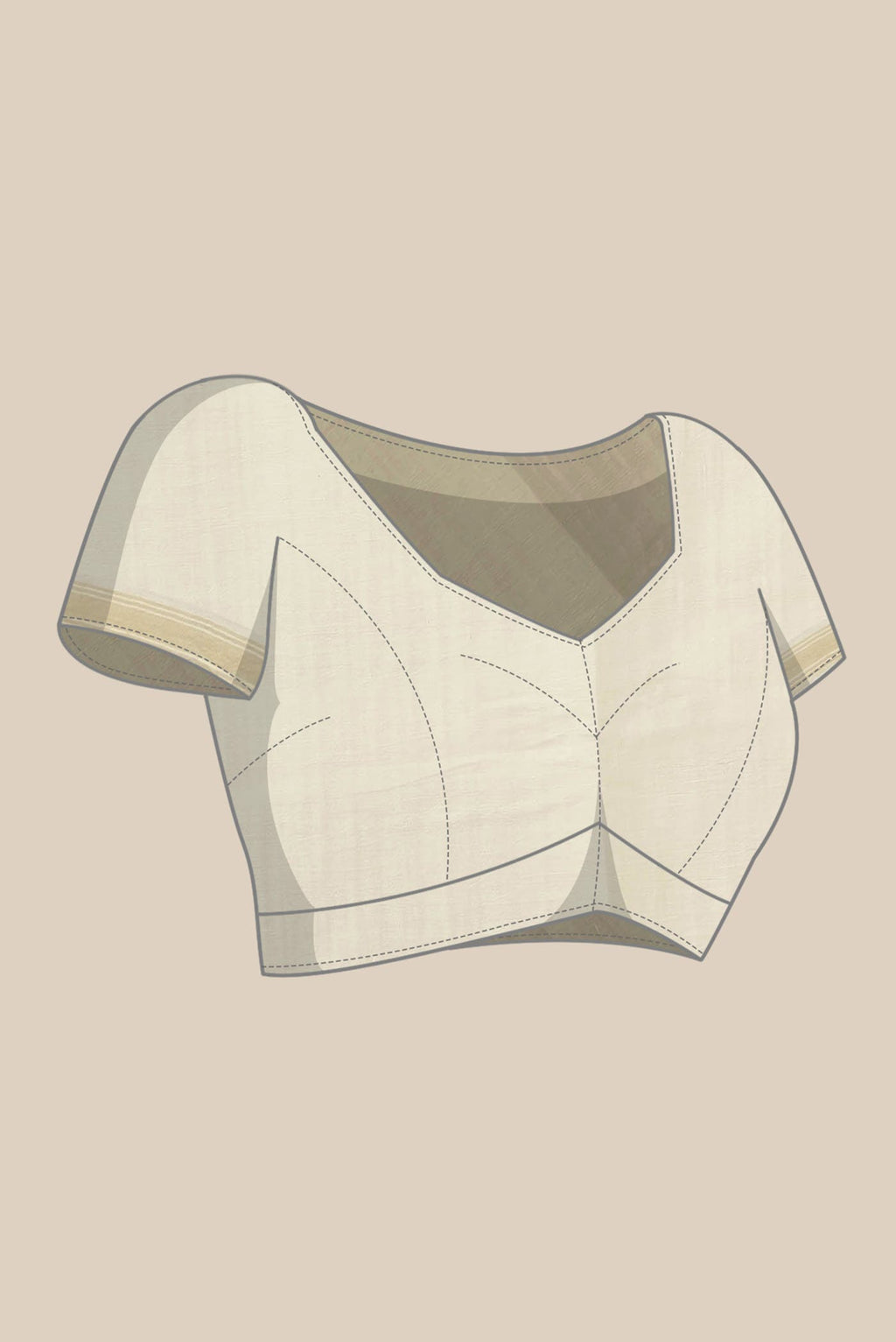 Beige Tussar Saree