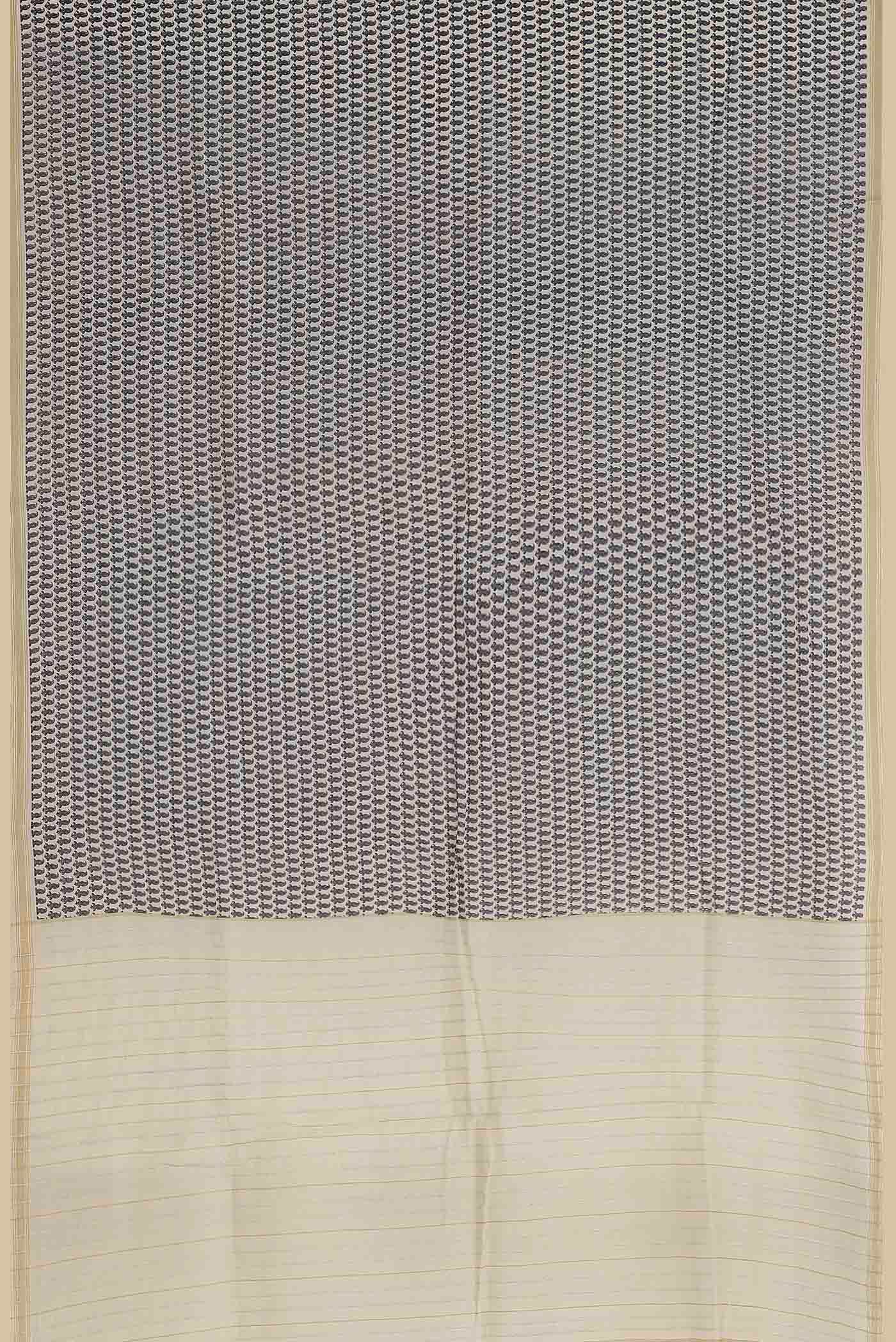 Beige Tussar Saree