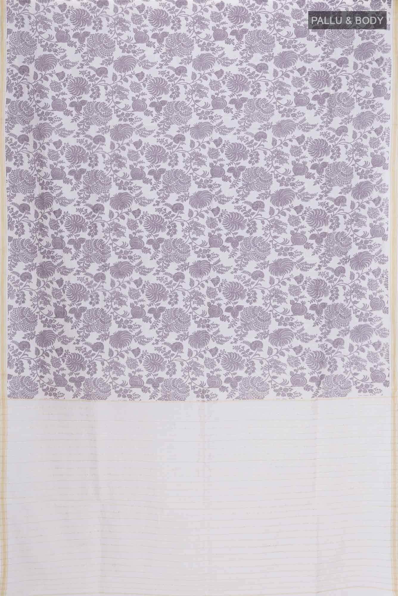Off White Cotton Saree