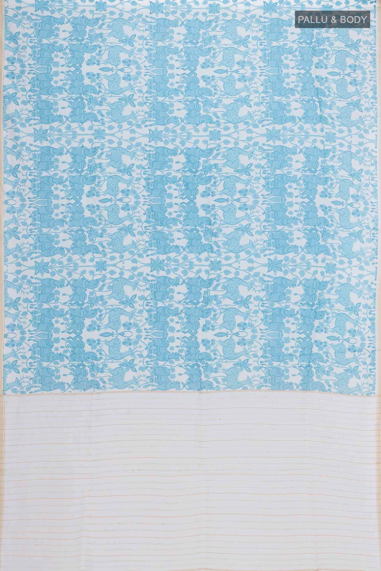 Off White Cotton Saree