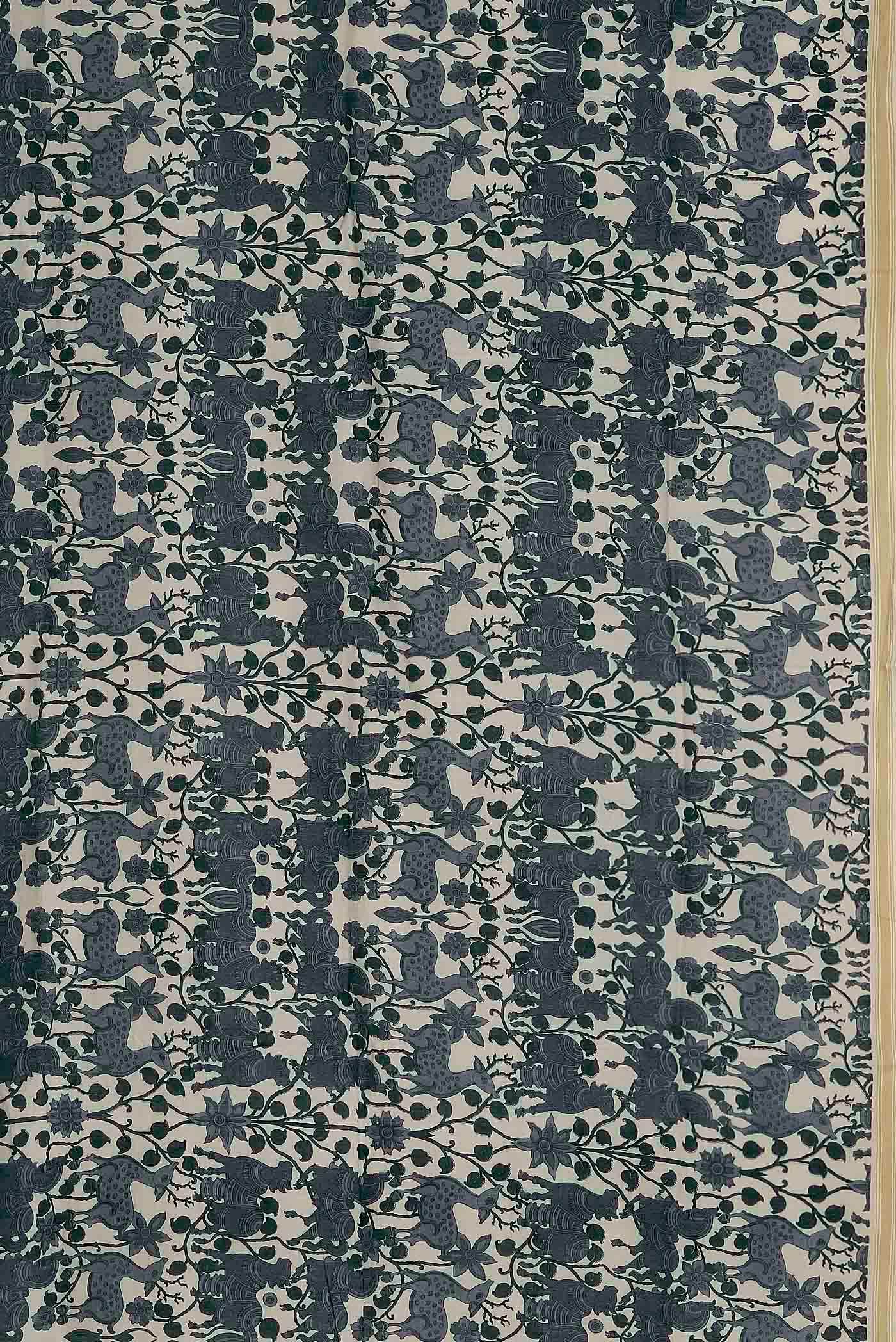 Beige Tussar Saree