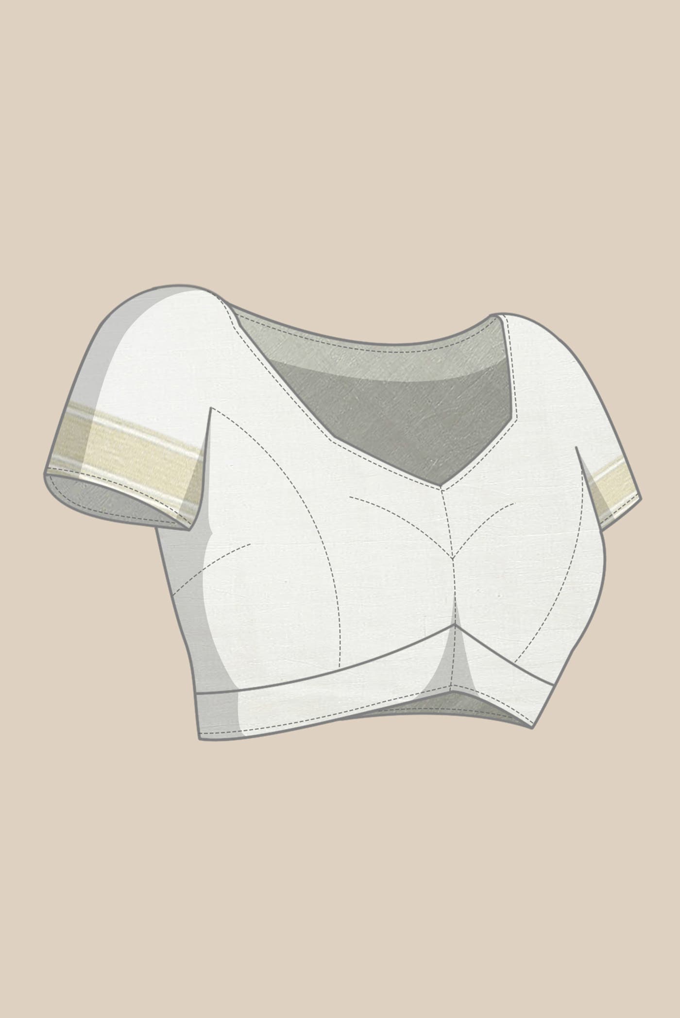 Beige Tussar Saree