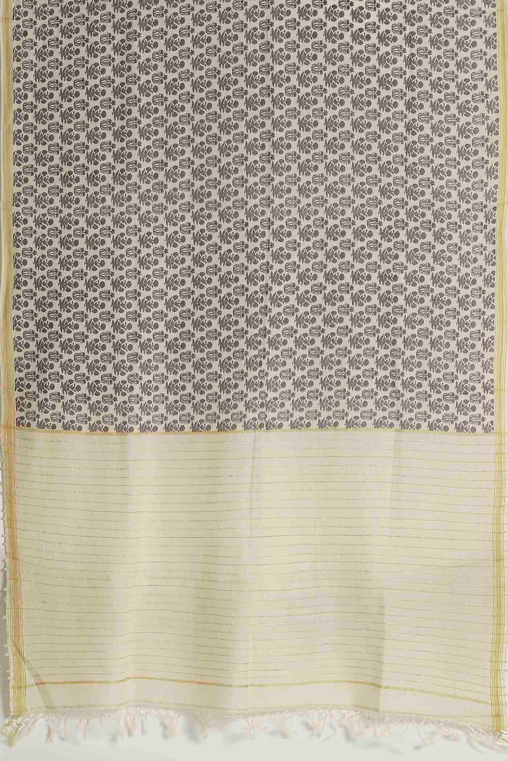 Beige Tussar Saree
