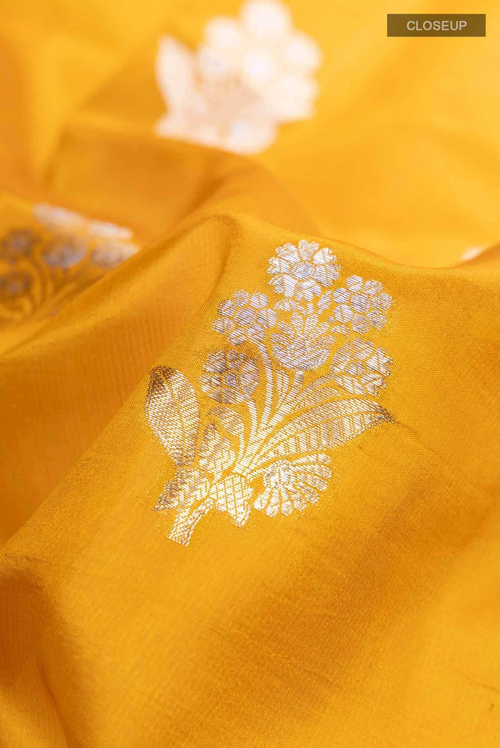 Mustard Tussar Silk Saree