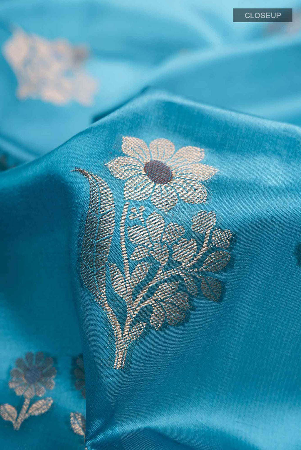 Maya Blue Tussar Silk Saree