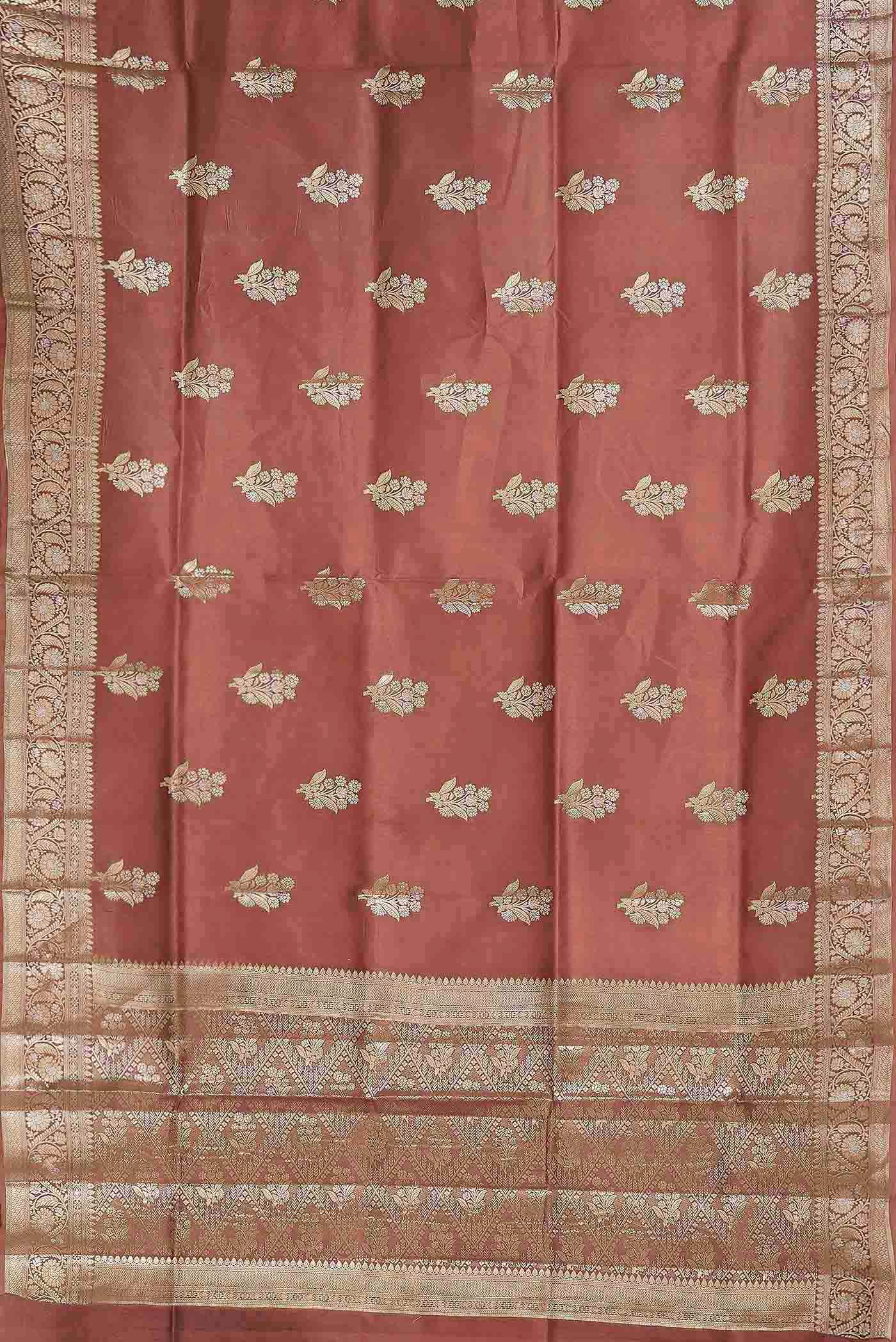 Beige Tussar Saree