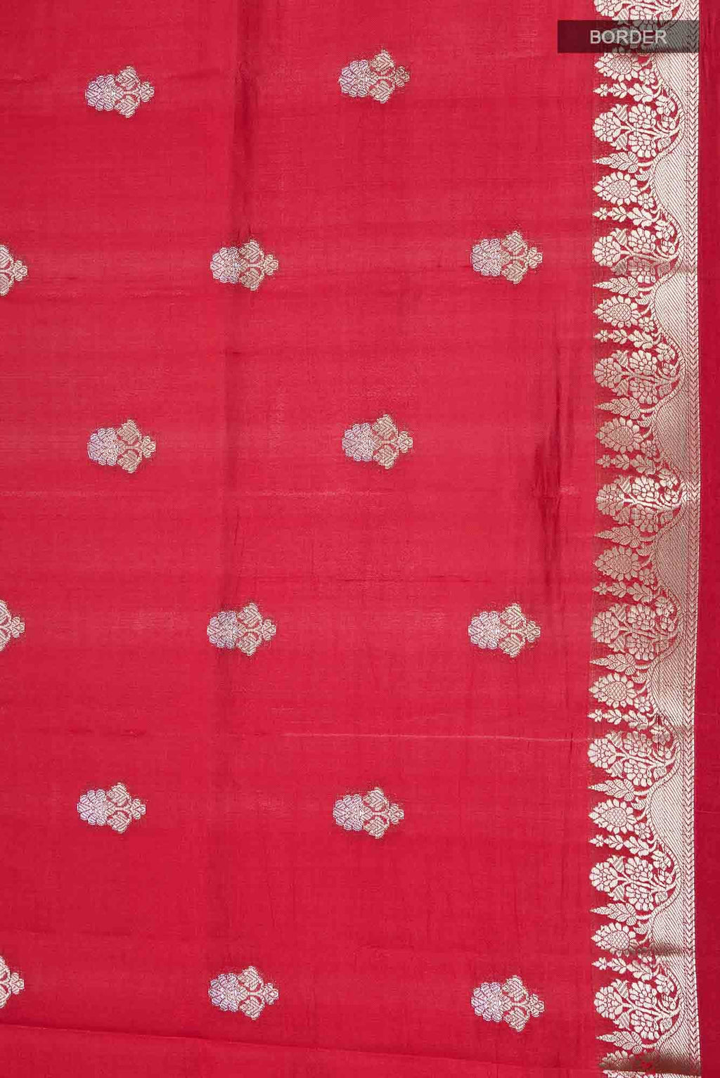 Deep Red Banarasi Silk Saree
