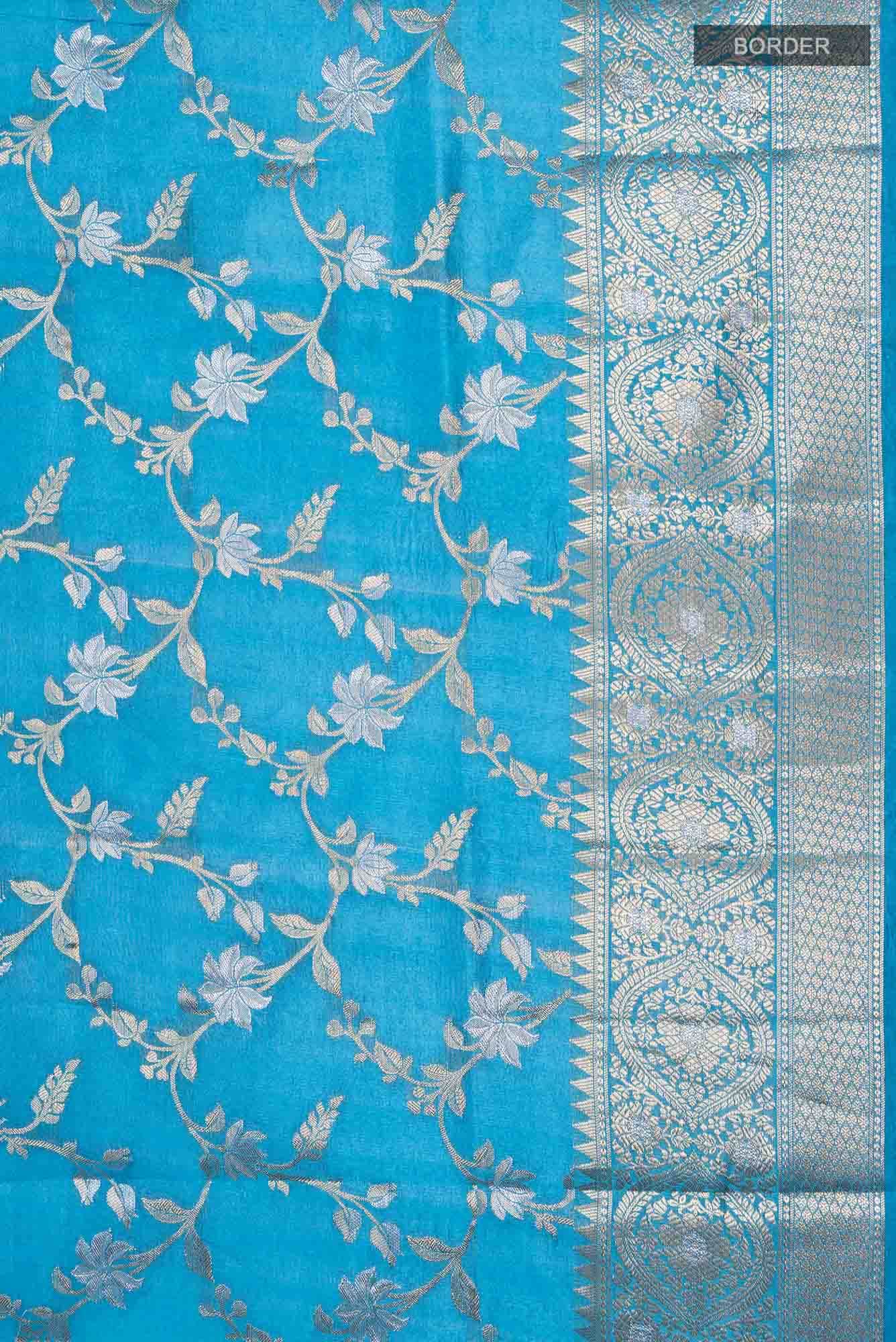 Maya Blue Tussar Saree