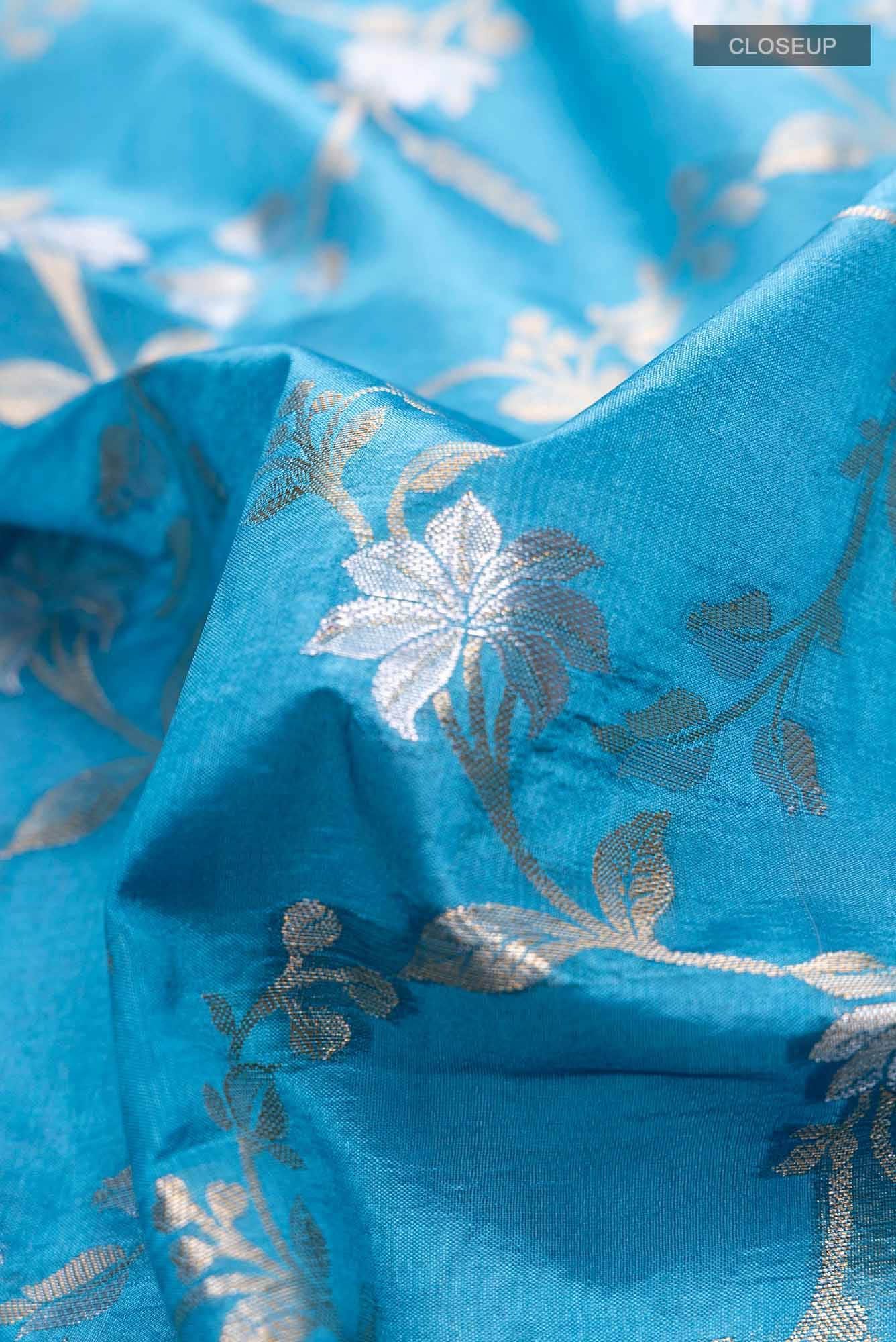 Maya Blue Tussar Saree