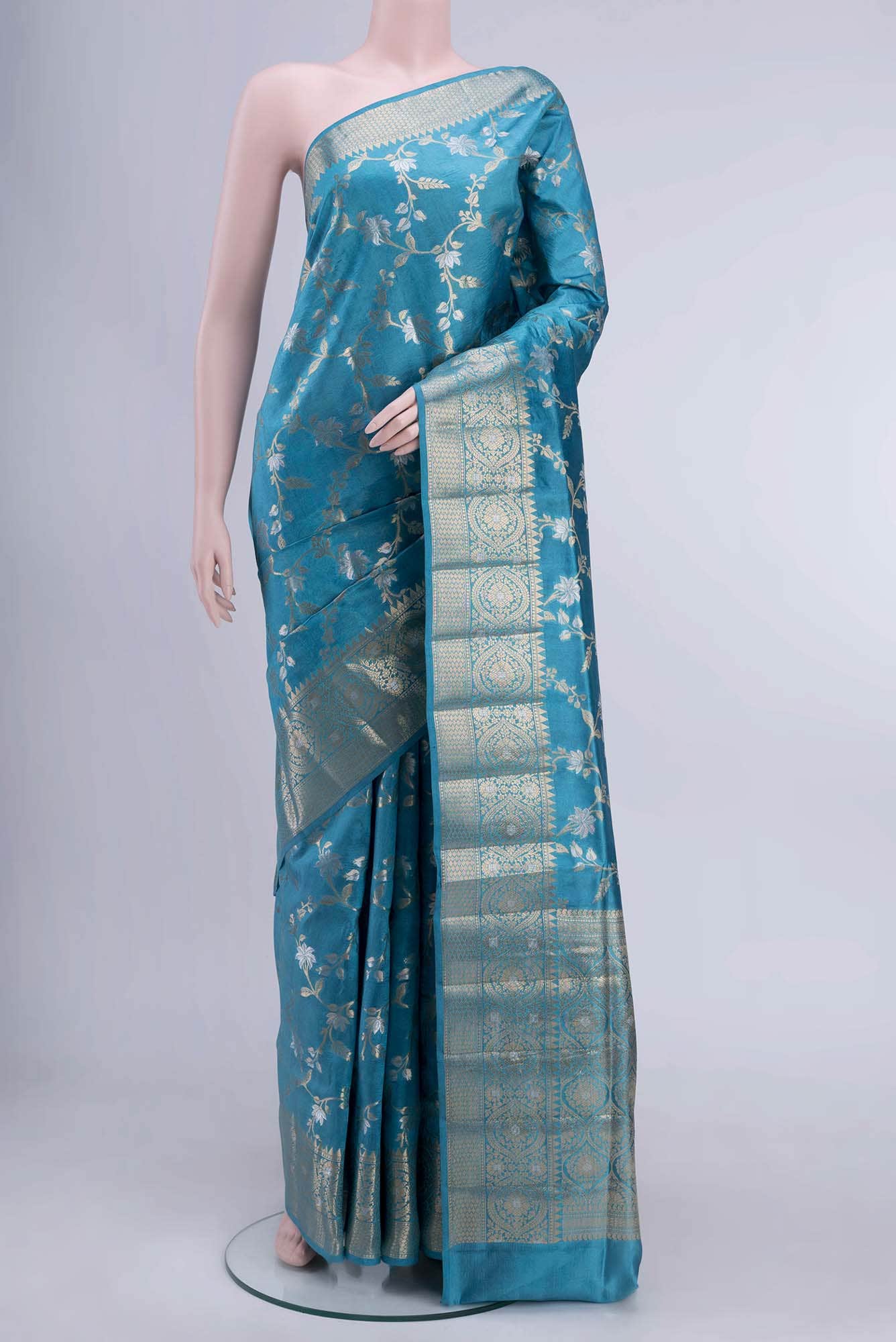 Maya Blue Tussar Saree