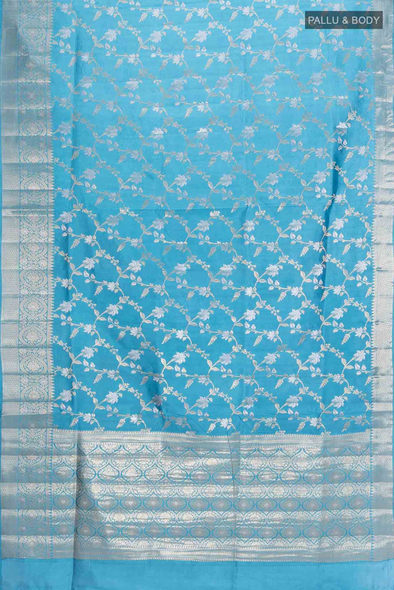 Maya Blue Tussar Saree
