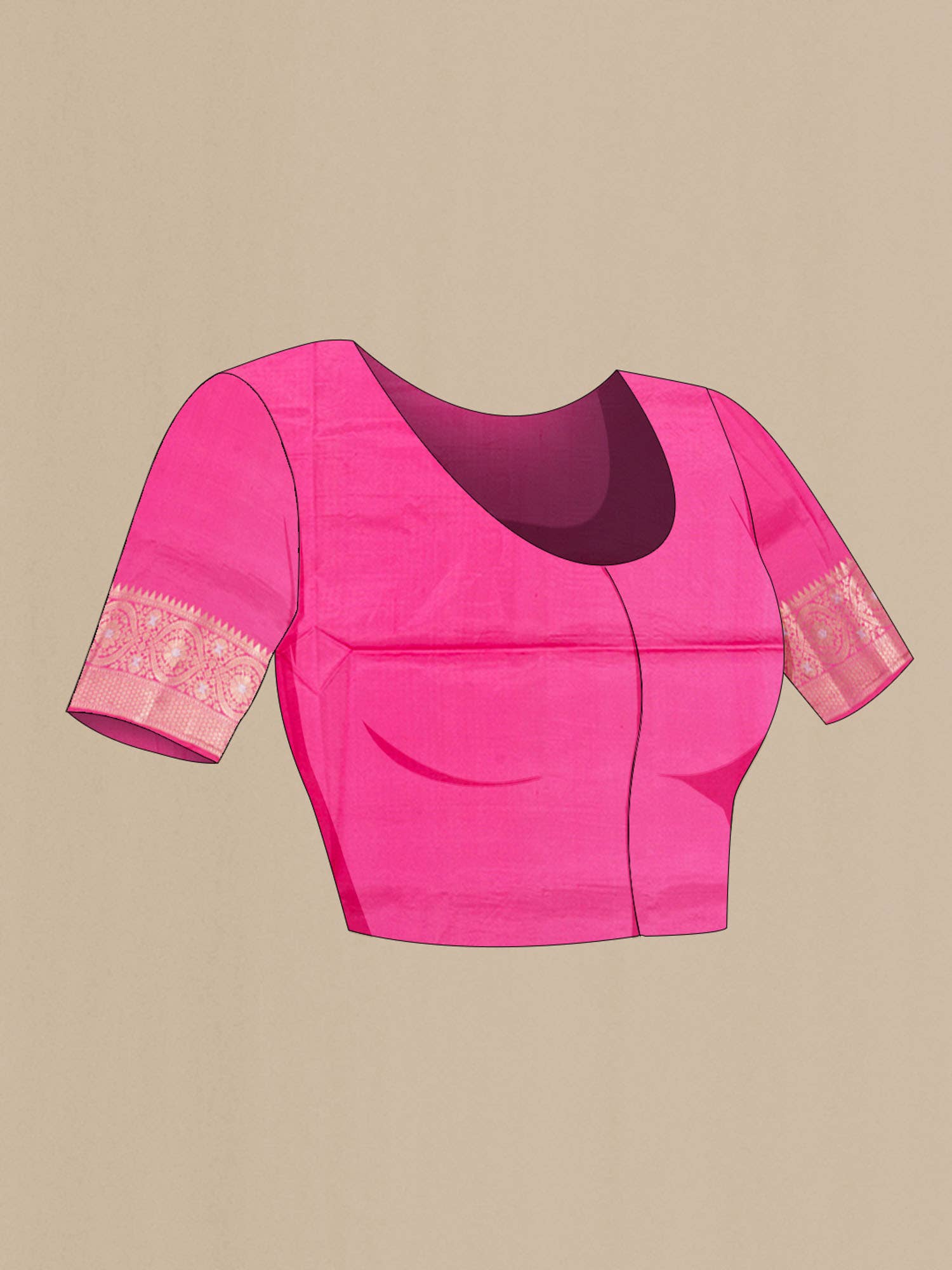 Rose pink Tussar Saree